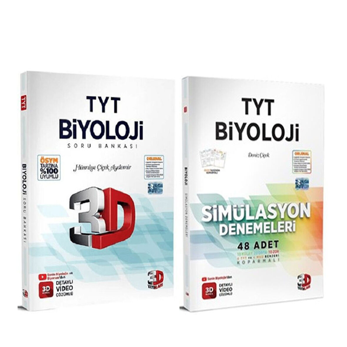 3D Yayınları TYT Biyoloji Soru Bankası ve Deneme Seti 2 Kitap