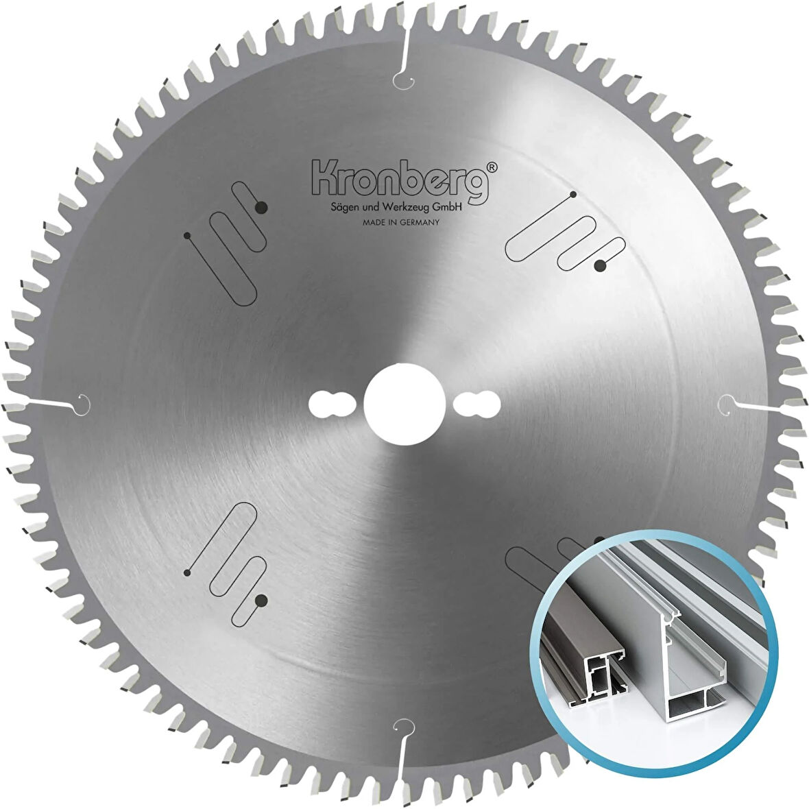 KRONBERG 450x4x30mm 72TCG diş Alüminyum, Plastik, PVC - TCT Elmas Daire Testere (Negatif Diş)