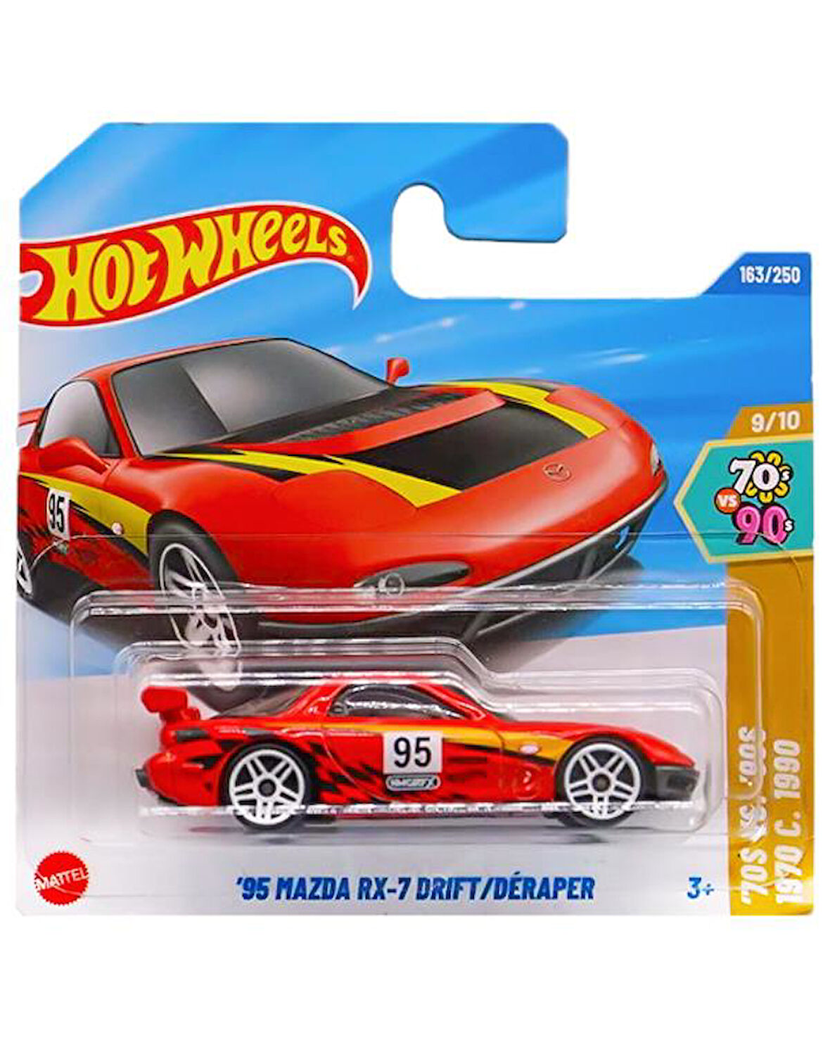 Hot Wheels 70s vs 90s 95 Mazda RX 7 Drift Deraper JBB57