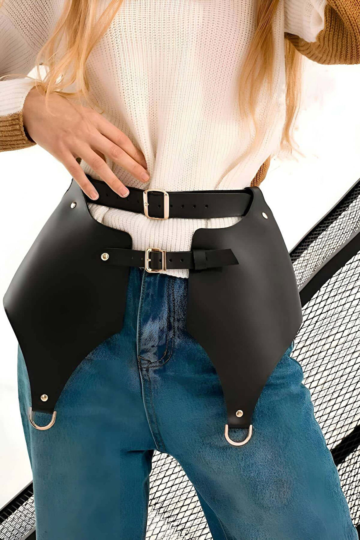 Günlük Kullanıma  Deri Etek Harness - Brf1119