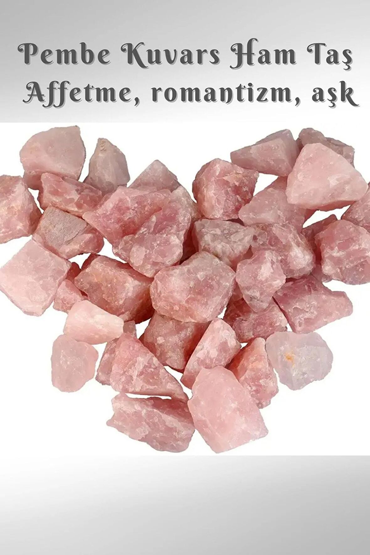 Pembe Kuvars Doğal Taş Ham,kütle ( Affetme, Romantizm, Aşk ) ( Masa Aksesuar , Ev , Iş Yeri )