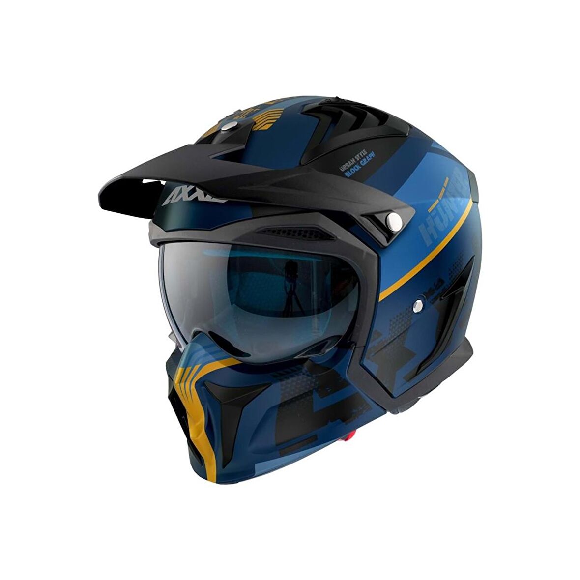 Axxıs Hunter Sv Block C3 Motosiklet Kask L (Siyah Vizör Hediyeli)