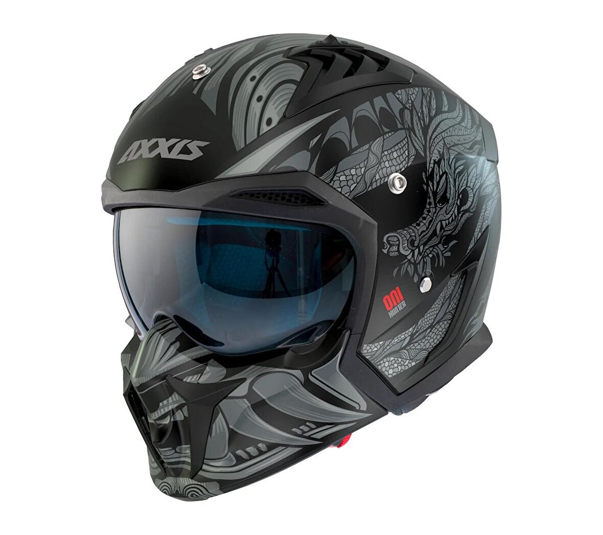 Axxıs Hunter Sv Onı B2 Motosiklet Kask XL (Siyah Vizör Hediyeli)