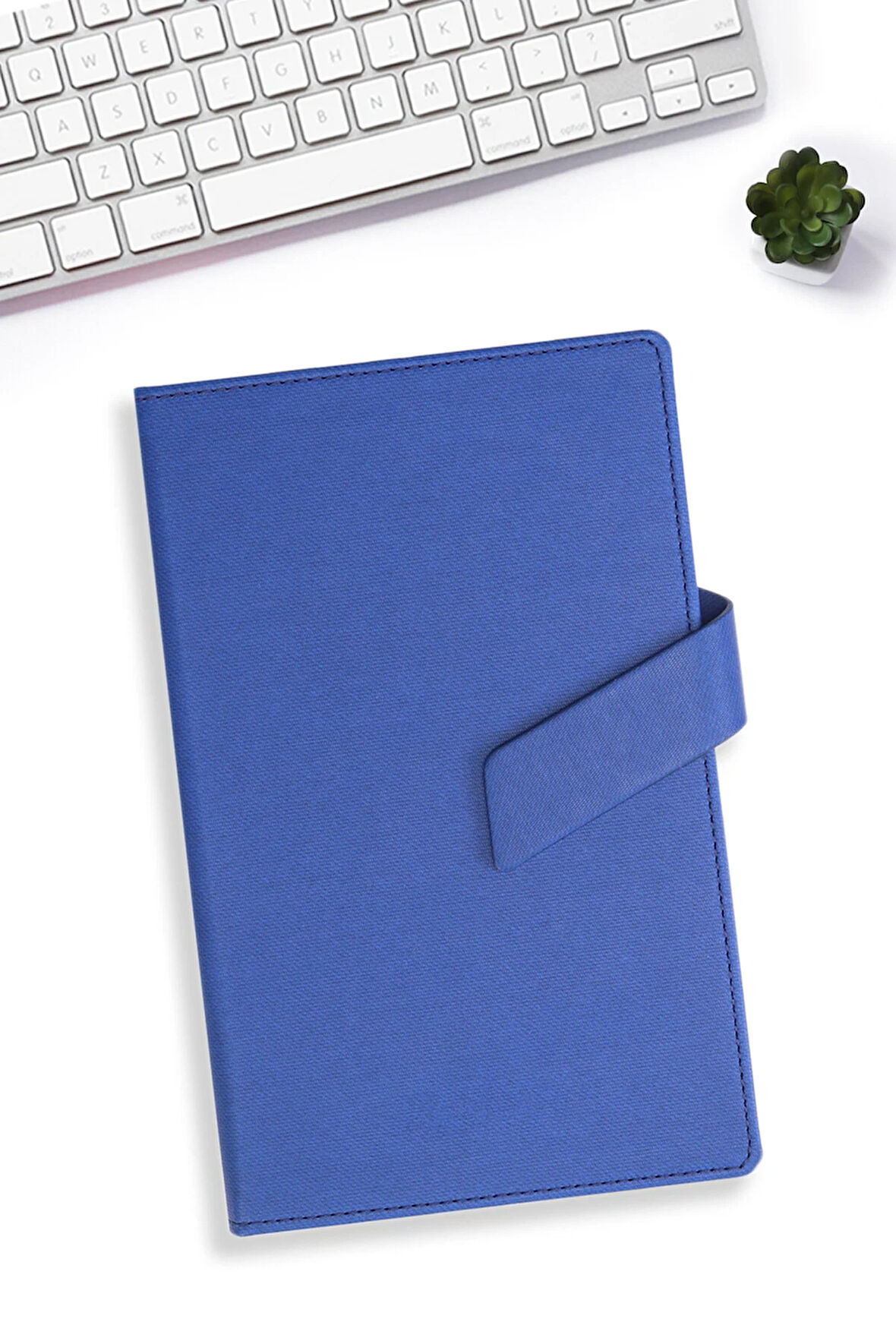 Çizgili Mavi Mıknatıslı Defter