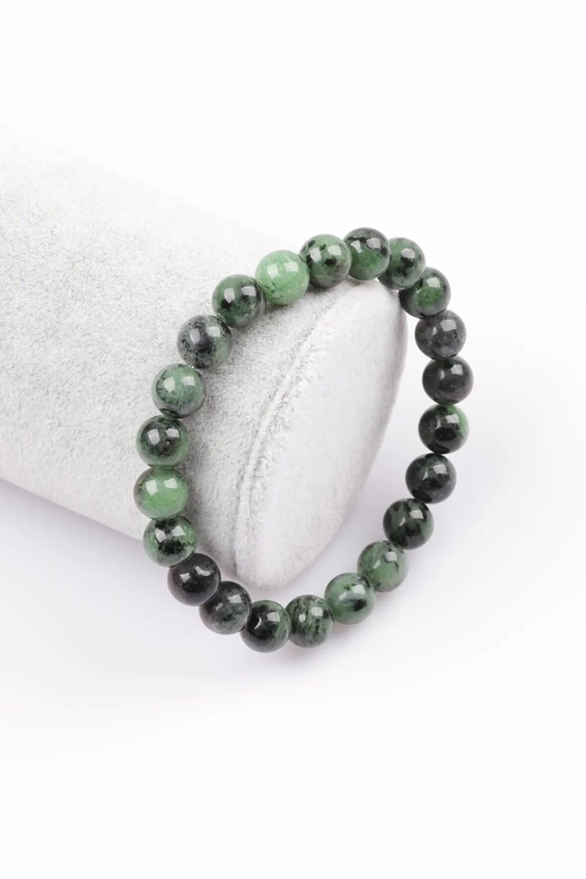 Anyolit Doğal Taş Bileklik 8 Mm Küre Kesim