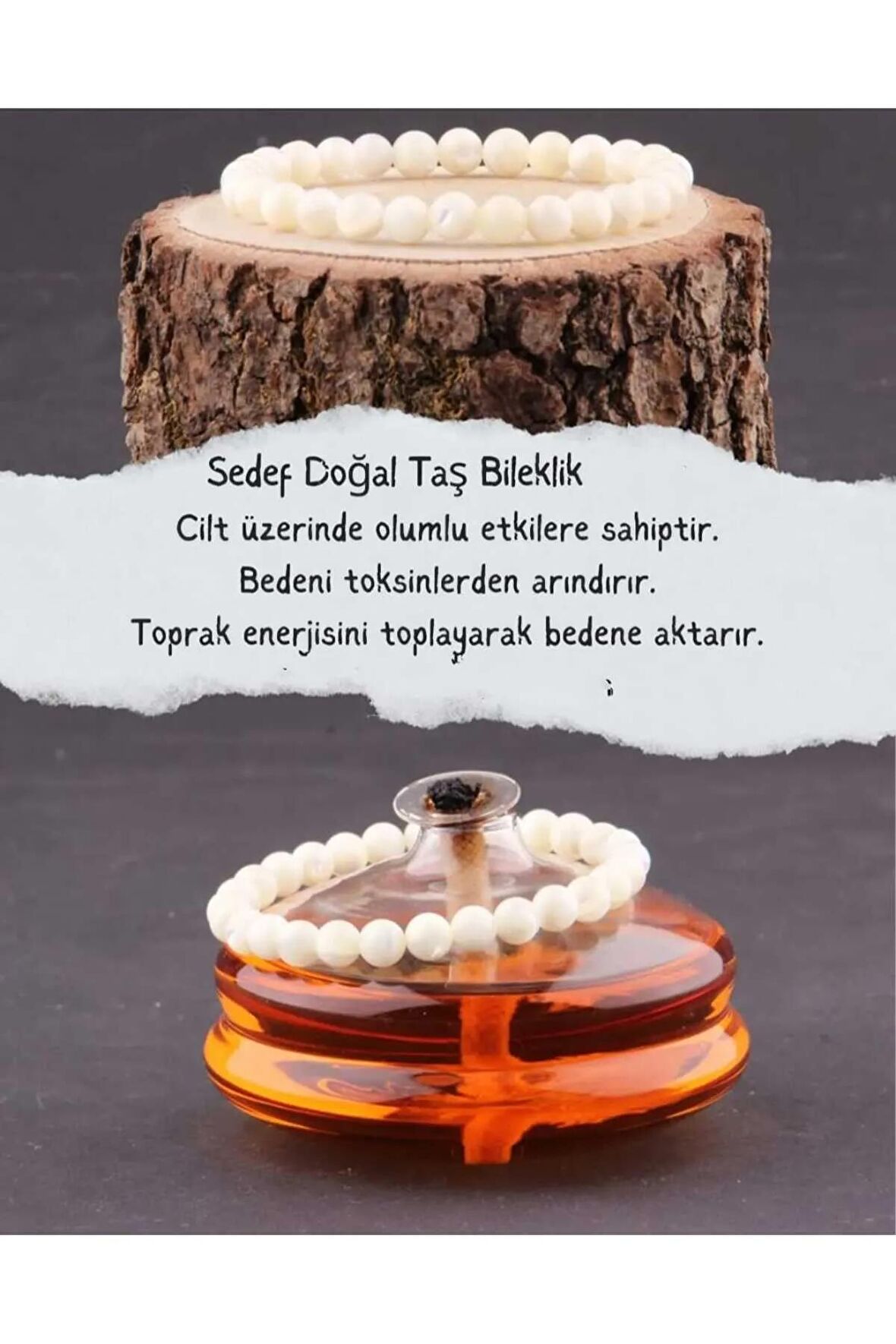 SEDEF 8MM DOĞAL TAŞ BİLEKLİK