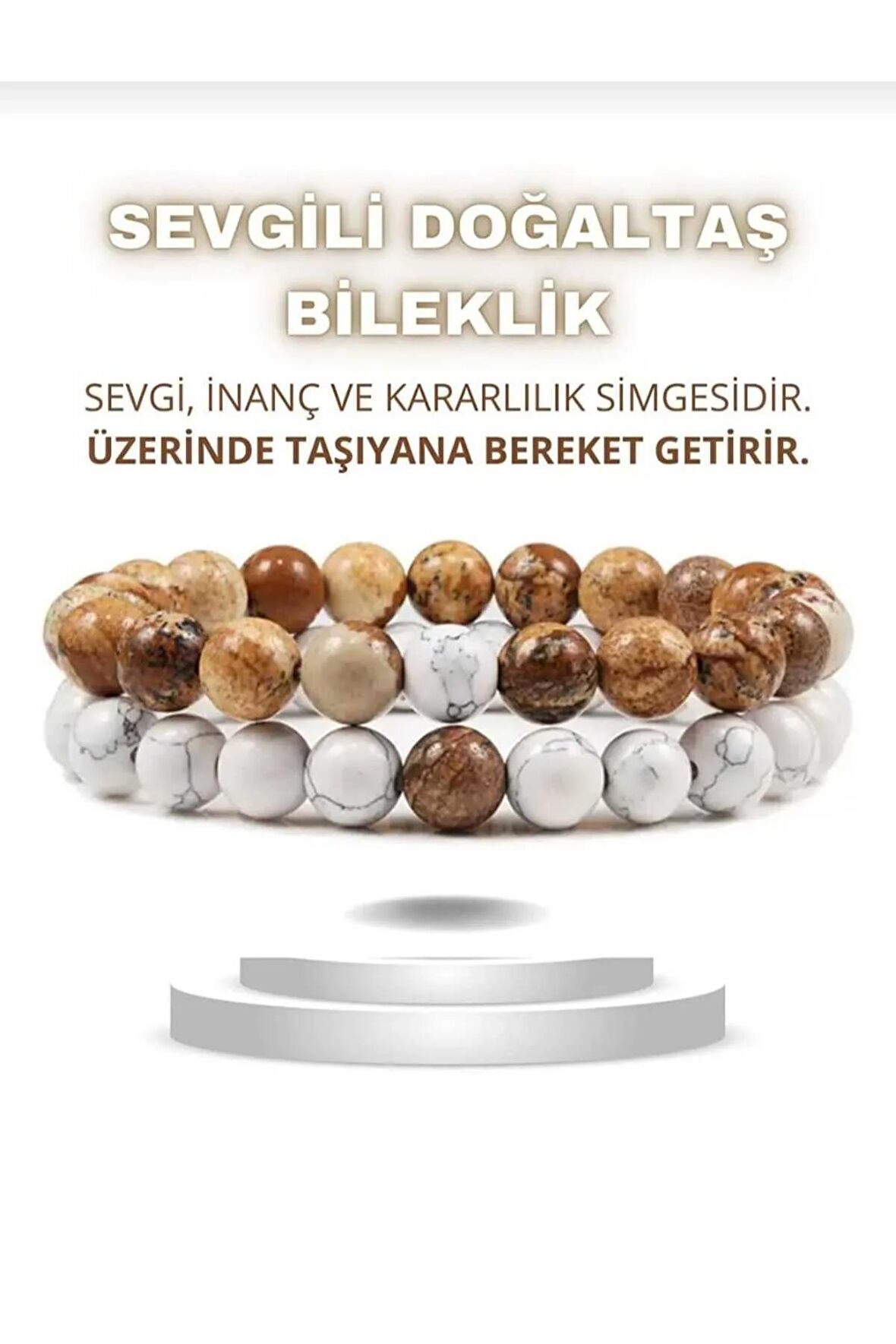 ODUN JASPER HAVLİT 8MM DOĞAL TAŞ ÇİFT BİLEKLİĞİ