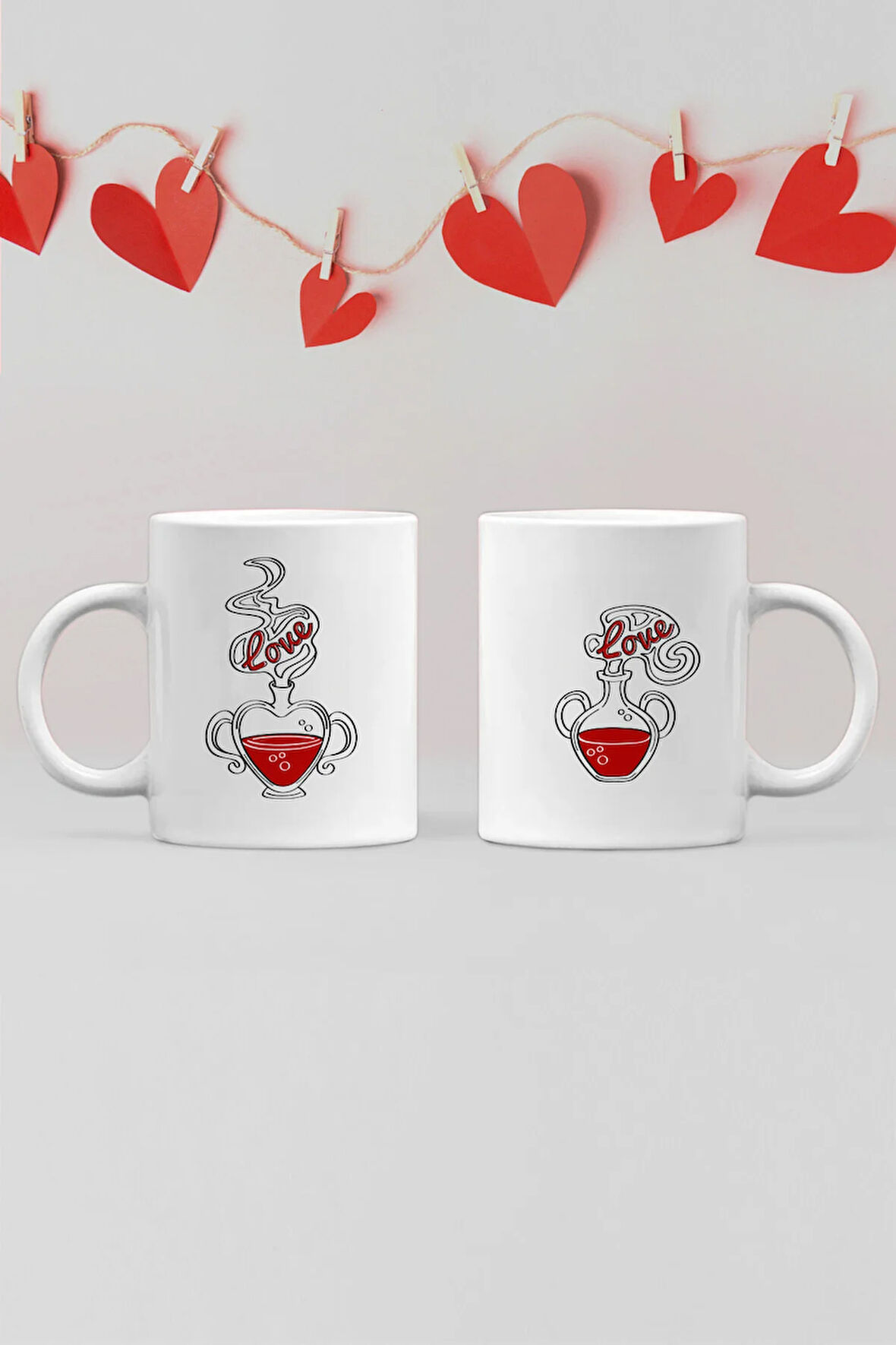 Sevgililer Gününe Özel 2li Kupa Bardak Seti