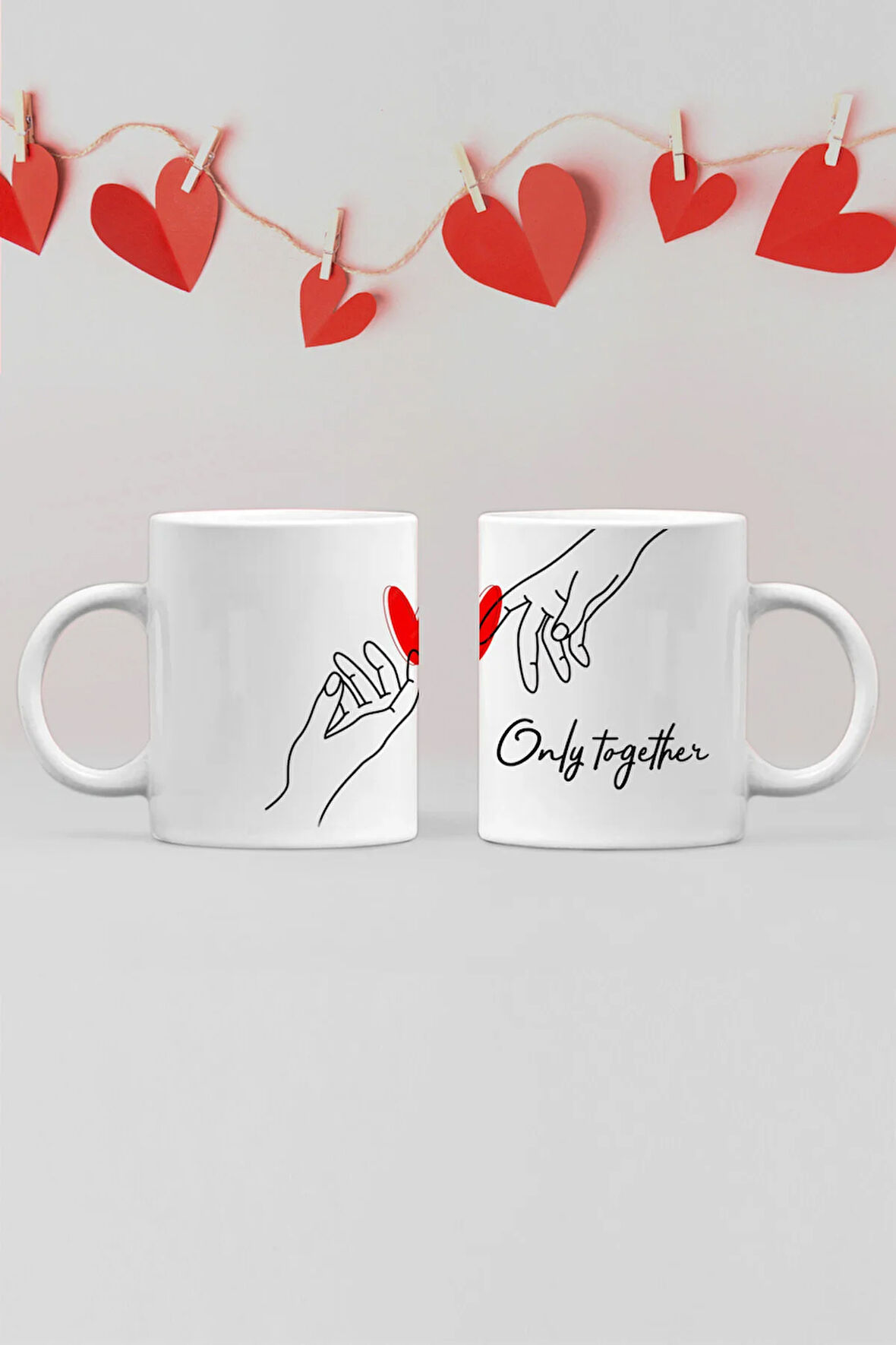 Sevgililer Gününe Özel 2li Kupa Bardak Seti