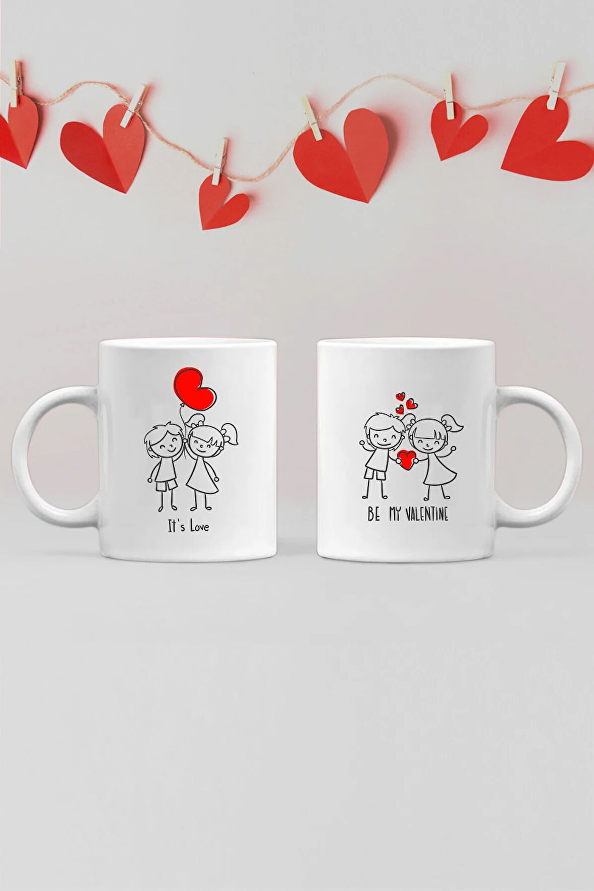 Sevgililer Gününe Özel 2li Kupa Bardak Seti