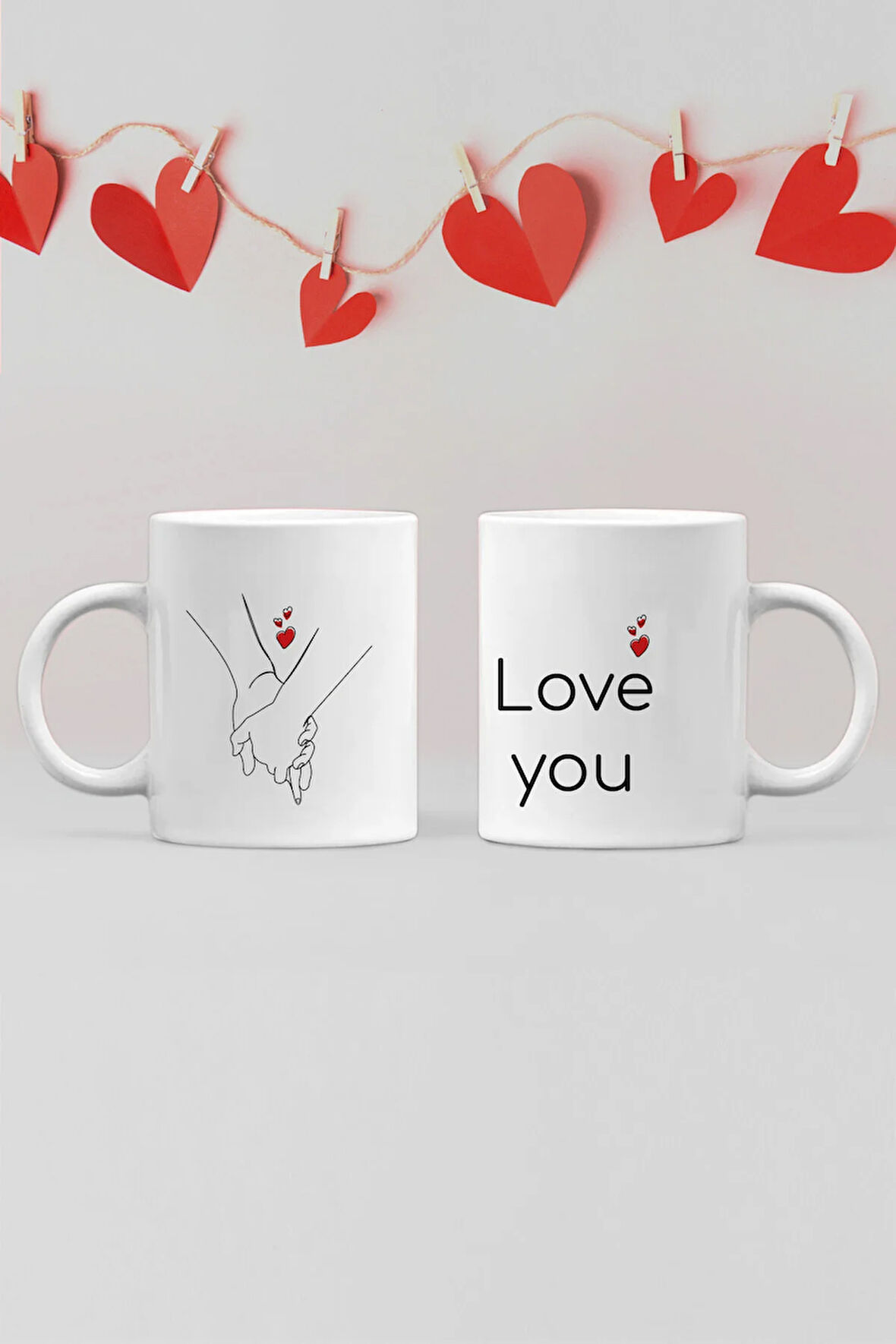 Sevgililer Gününe Özel 2li Kupa Bardak Seti