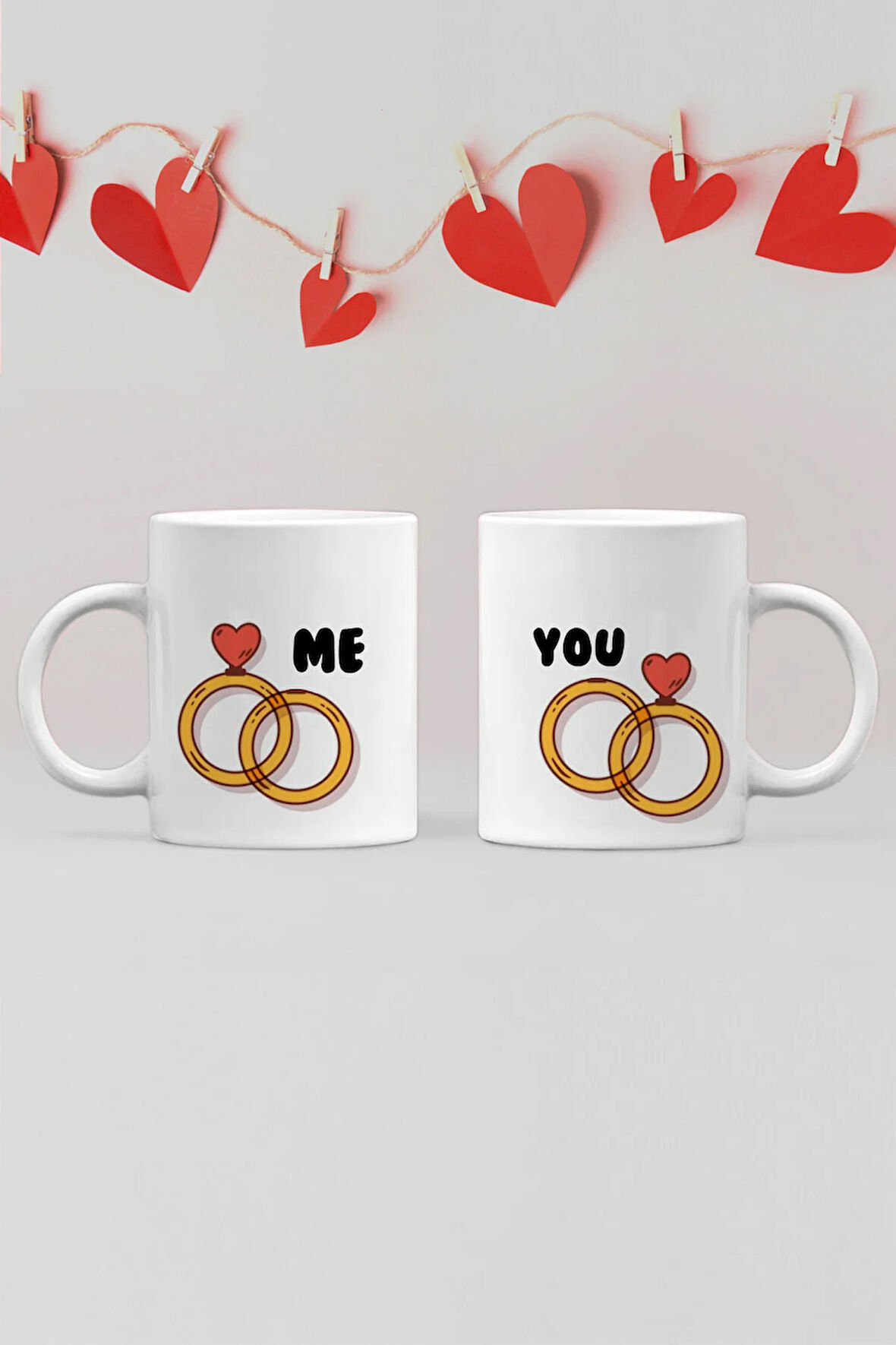 Sevgililer Gününe Özel 2li Kupa Bardak Seti