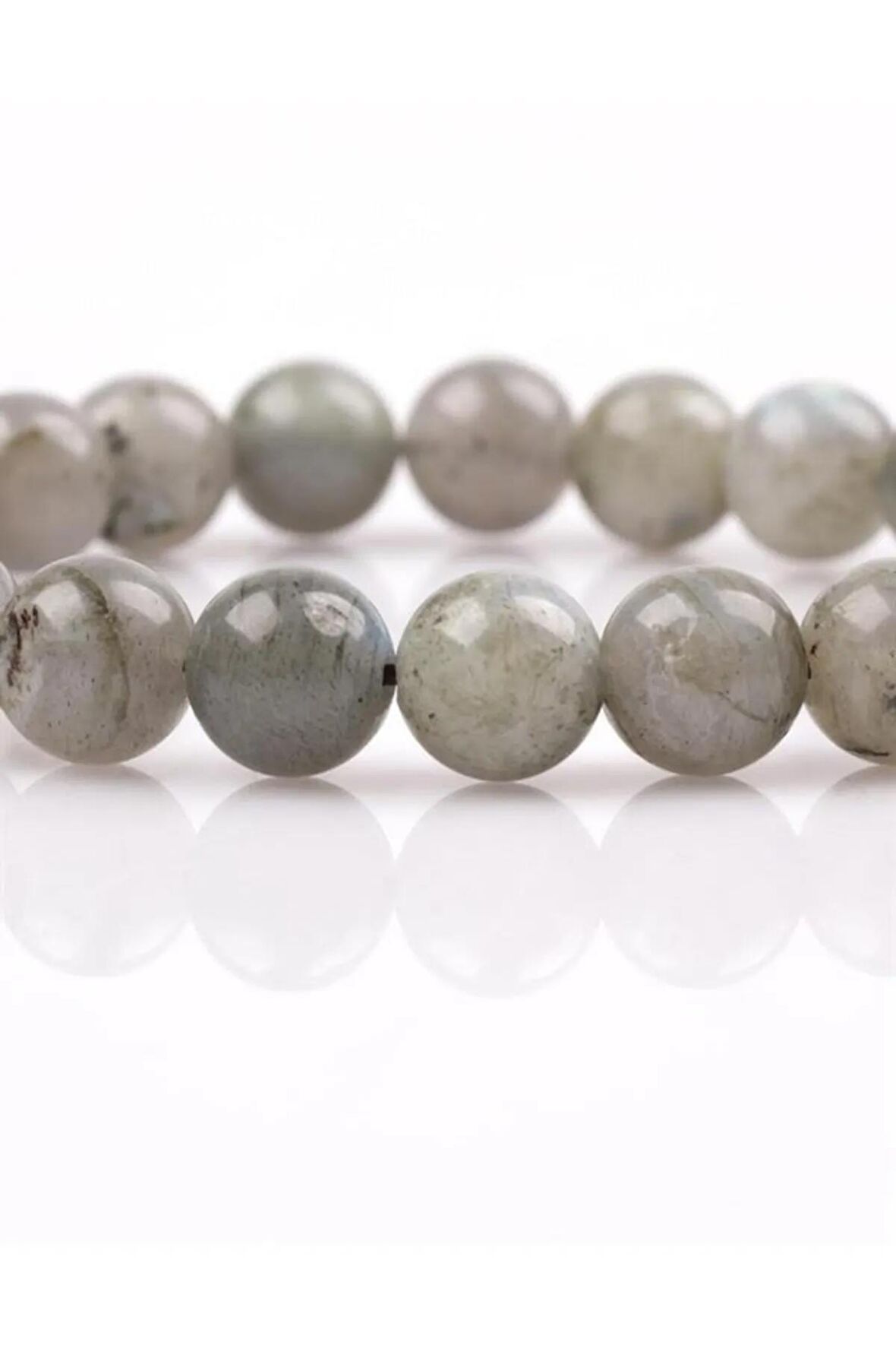 Labradorit Doğal Taş Bileklik 8 mm Küre Kesim