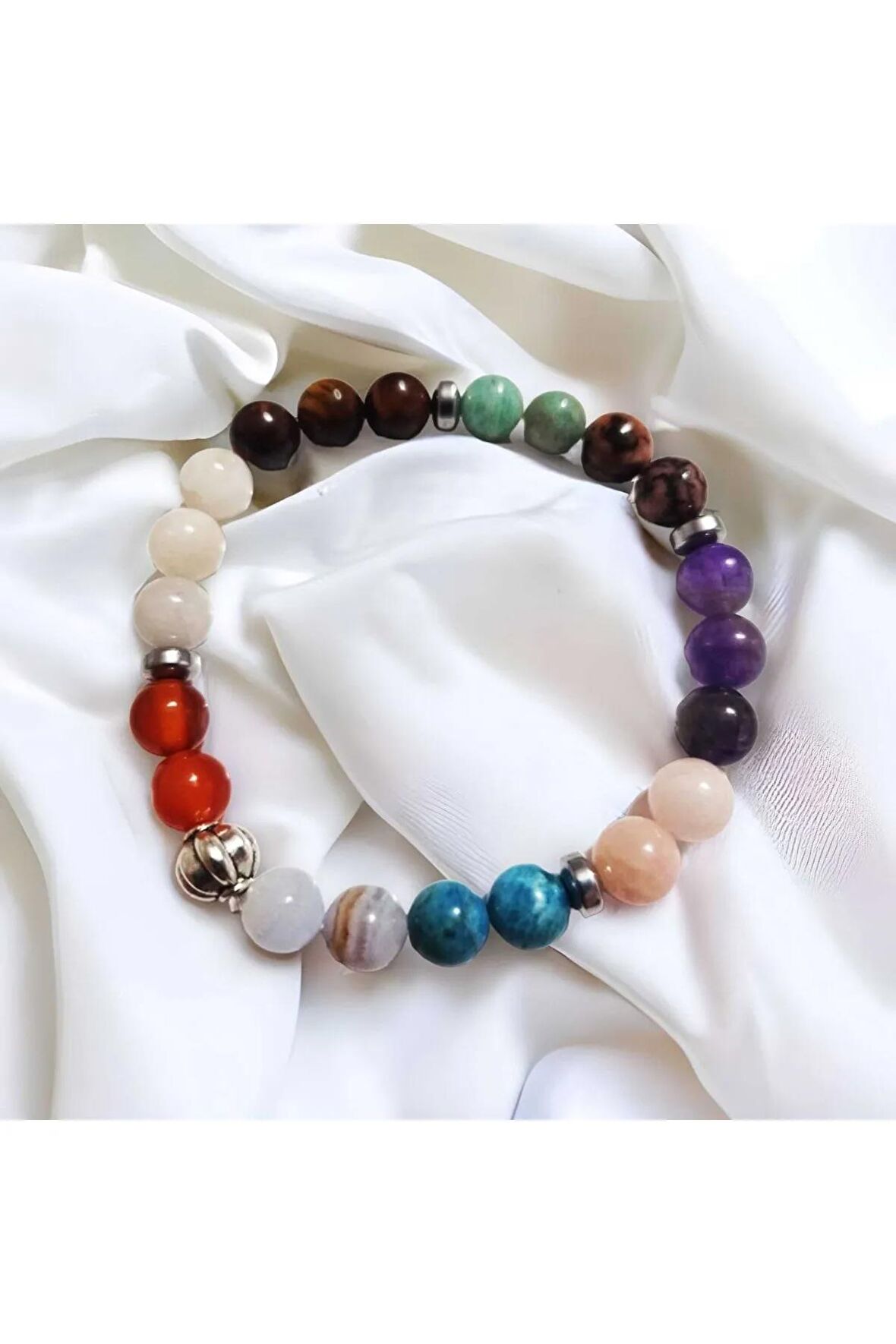 Rudraksha(rudrakşa)tohumu Ve Kristal Kuvars Bileklik