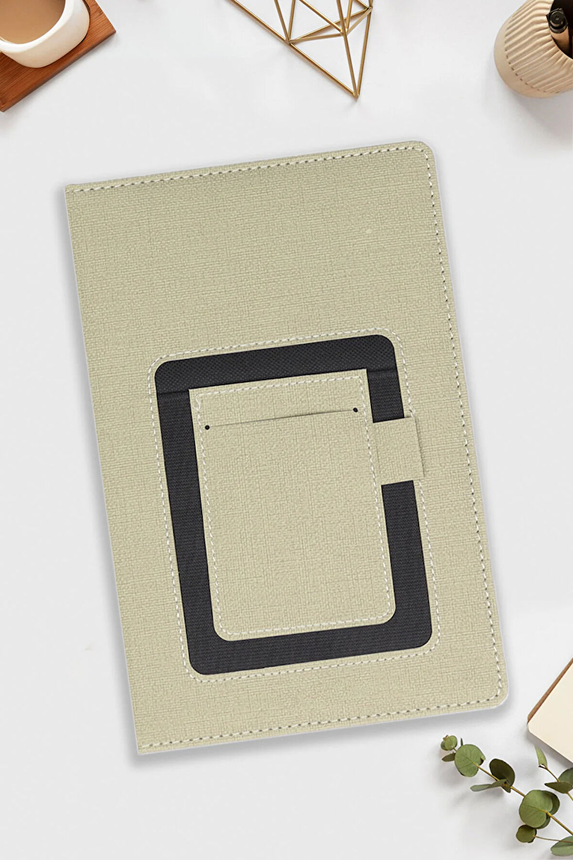 Bej Telefon Cepli Defter