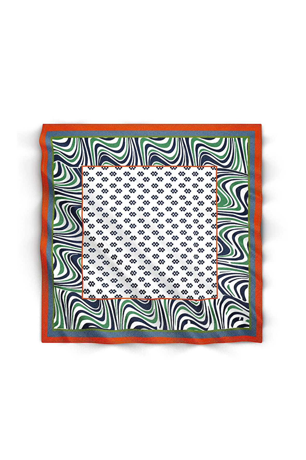 Lacivert Çizgili Fular