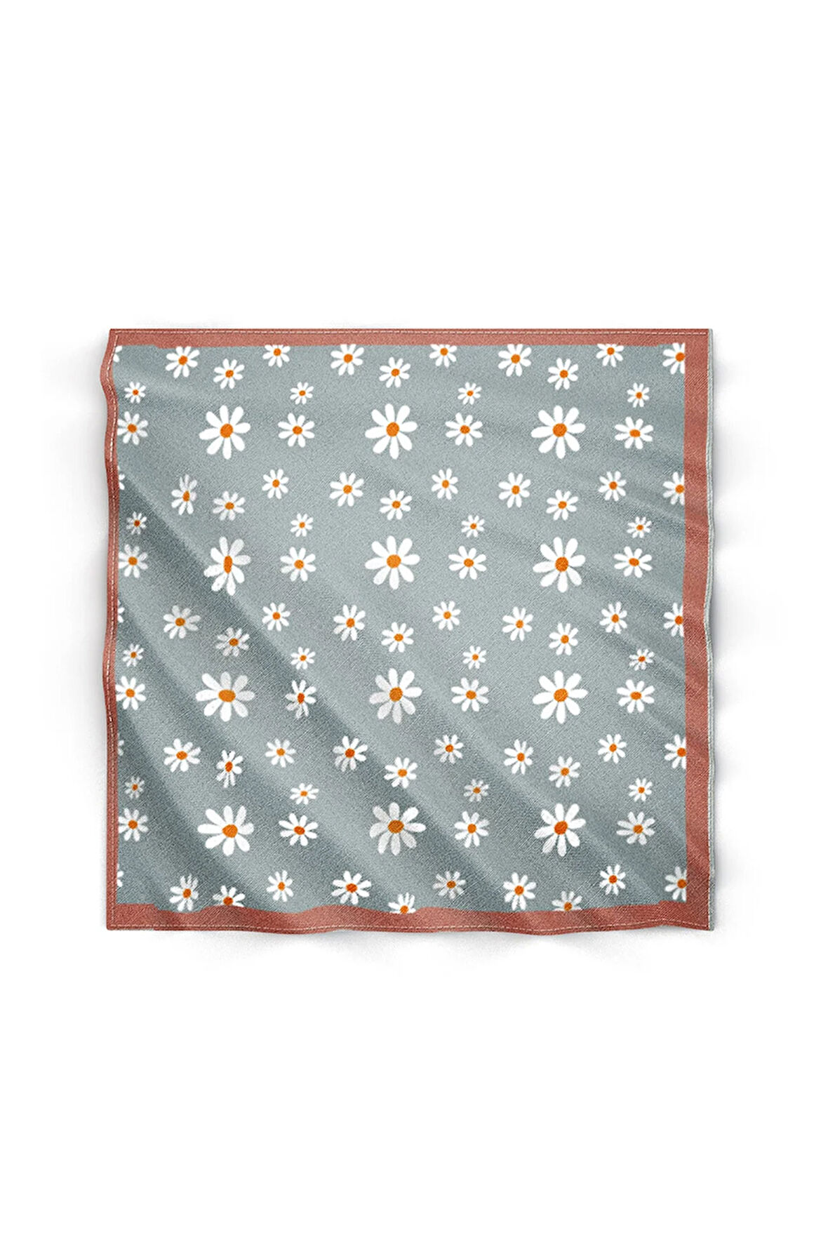 Papatya Desenli Fular