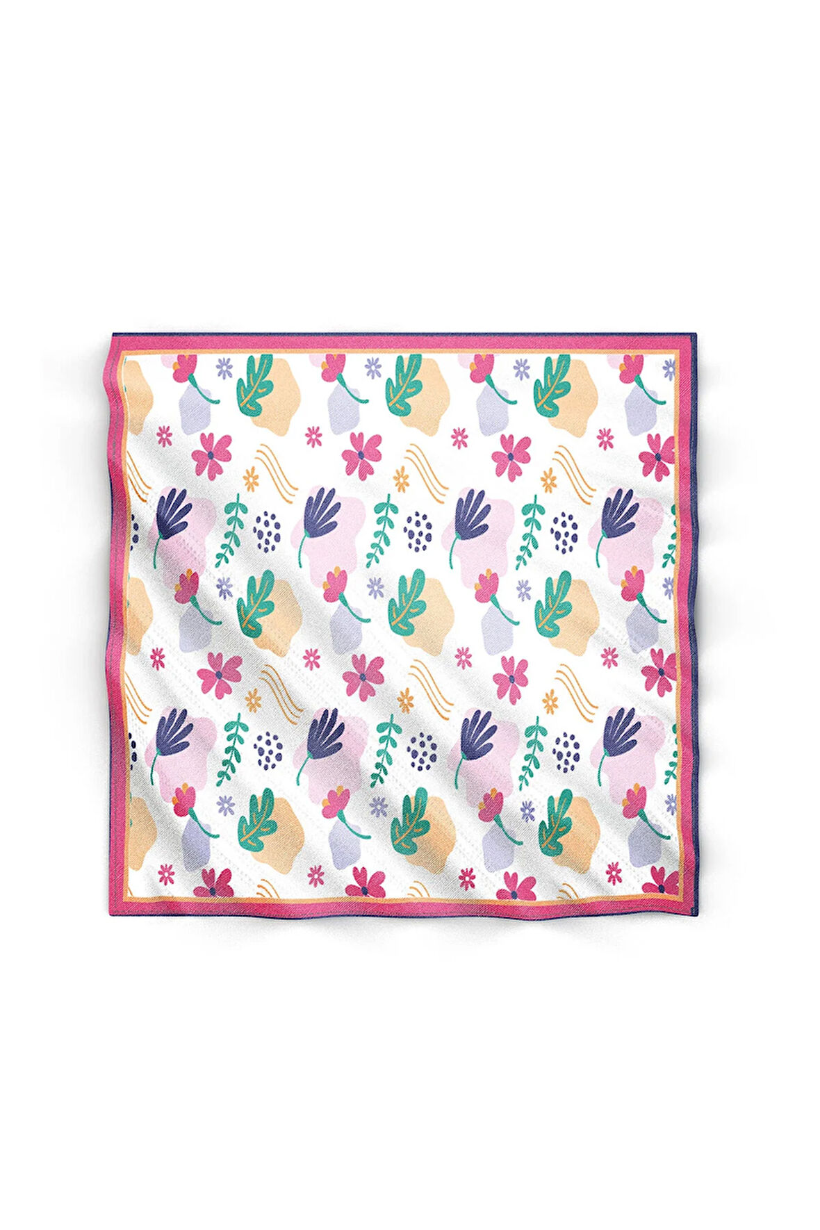 Pembe Çiçekli Fular