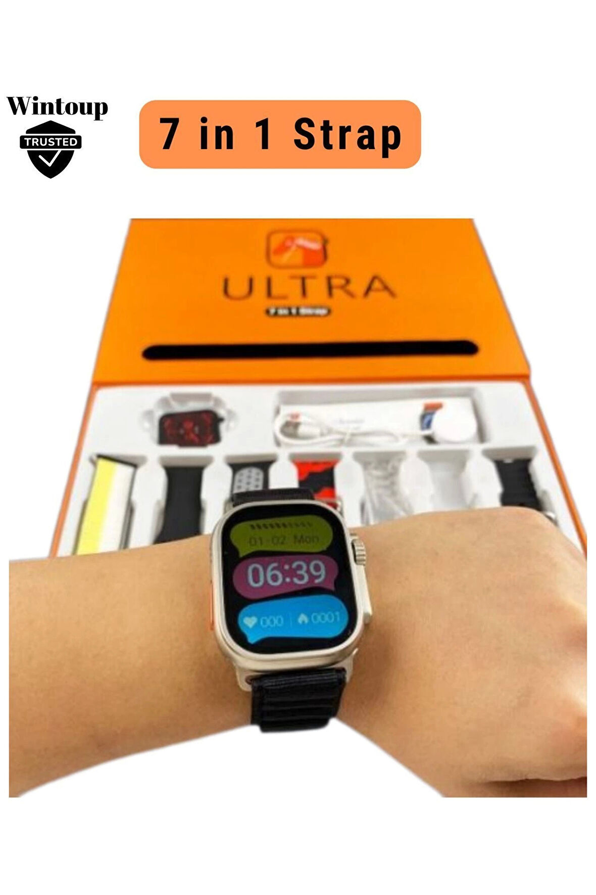 Ultrasmartwatch 7in1 Strap Akıllı Saat SA Saat 7 Farklı Kordon Hediyeli