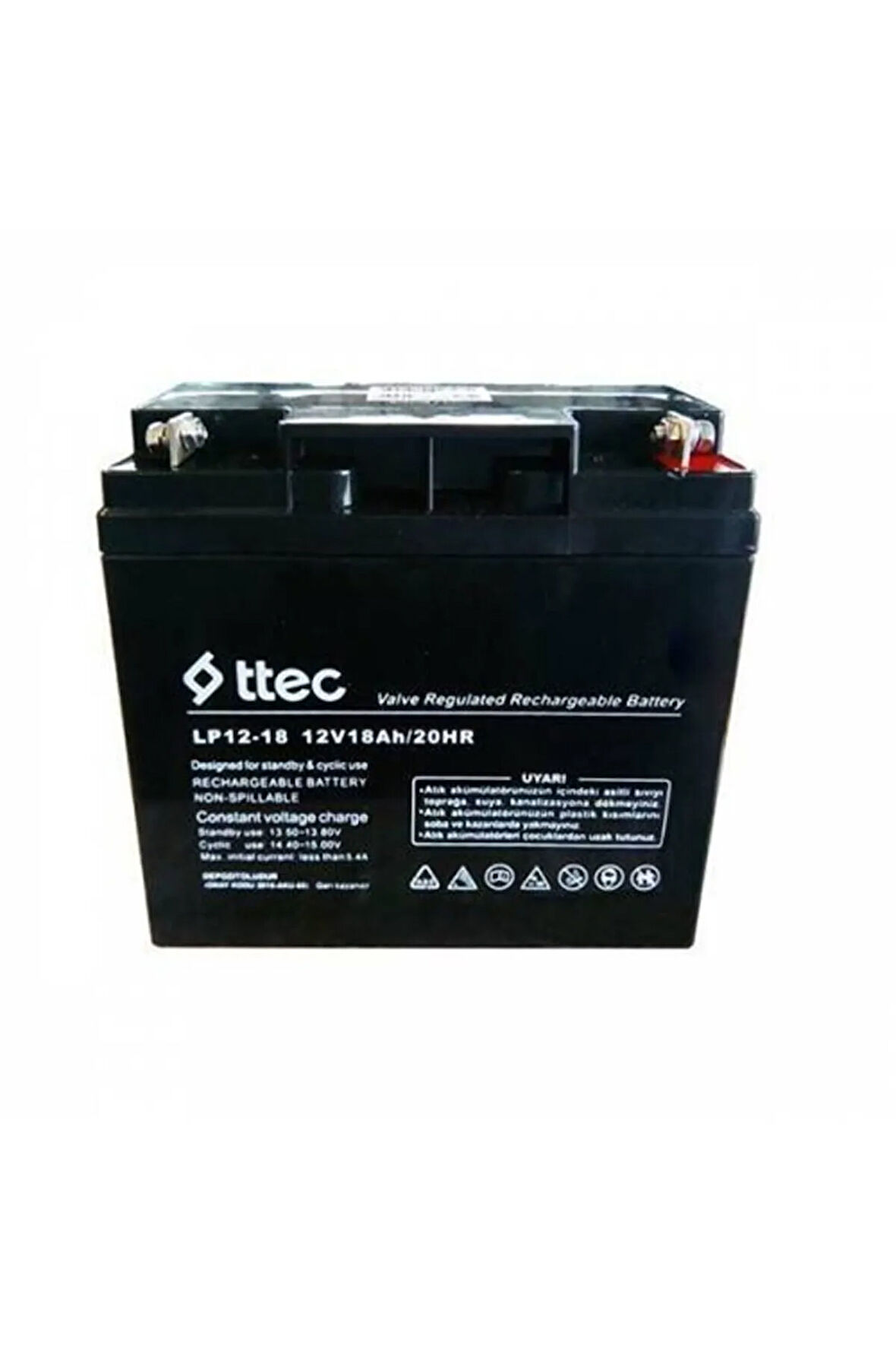 Base 12v Volt 18ah Amper Bakımsız Kuru Akü