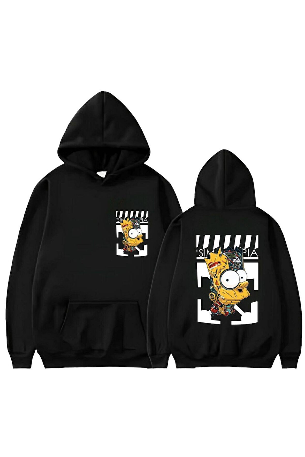 JOKER BASKLI KAPİŞONLU SWEAT