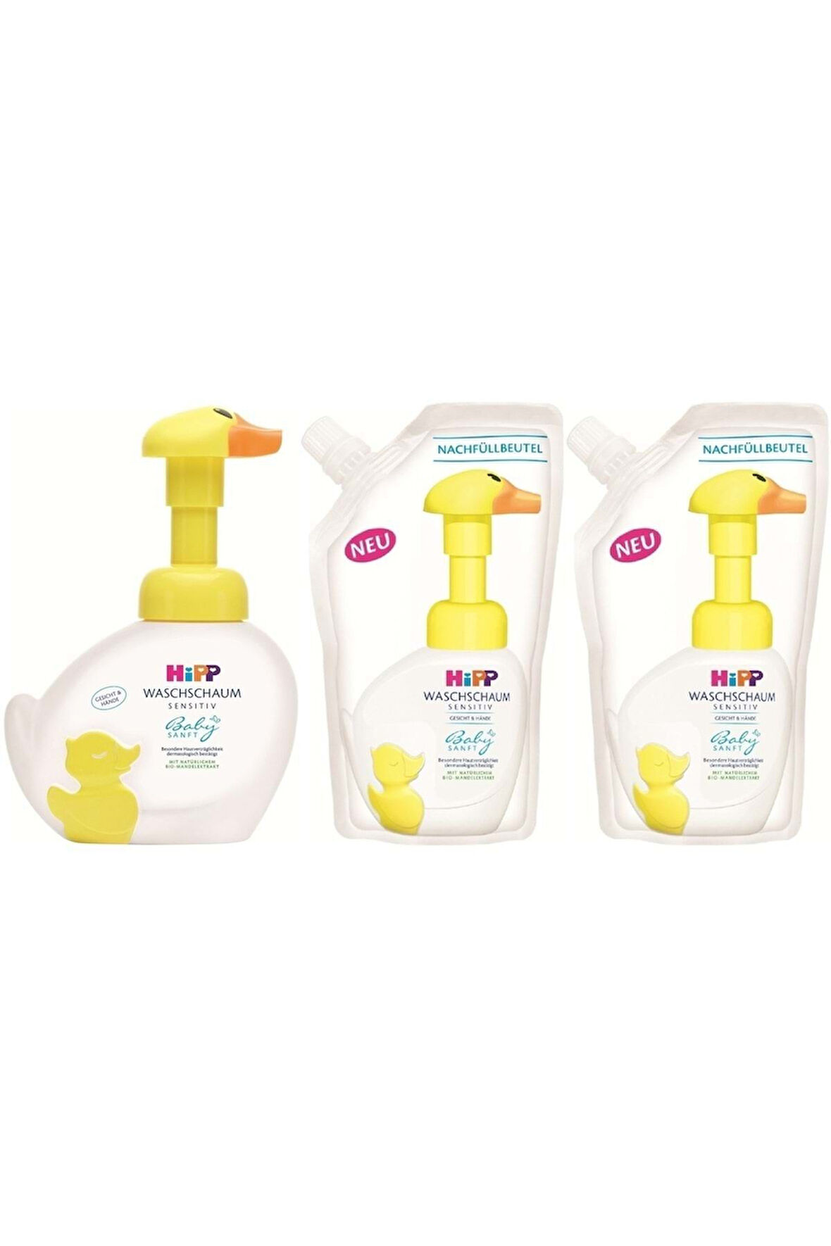 HİPP BABYSANFT BEBEK EL YIKAMA KÖPÜĞÜ 250 ML 1 ADET YEDEK KÖPÜĞÜ  250 ML 2 ADET 