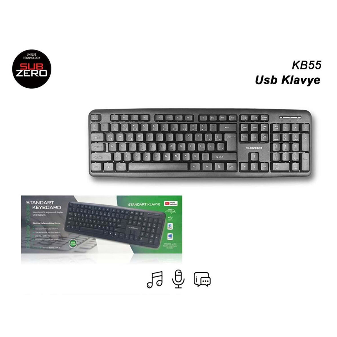 Subzero Standart Kablolu Q Klavye (KB55)