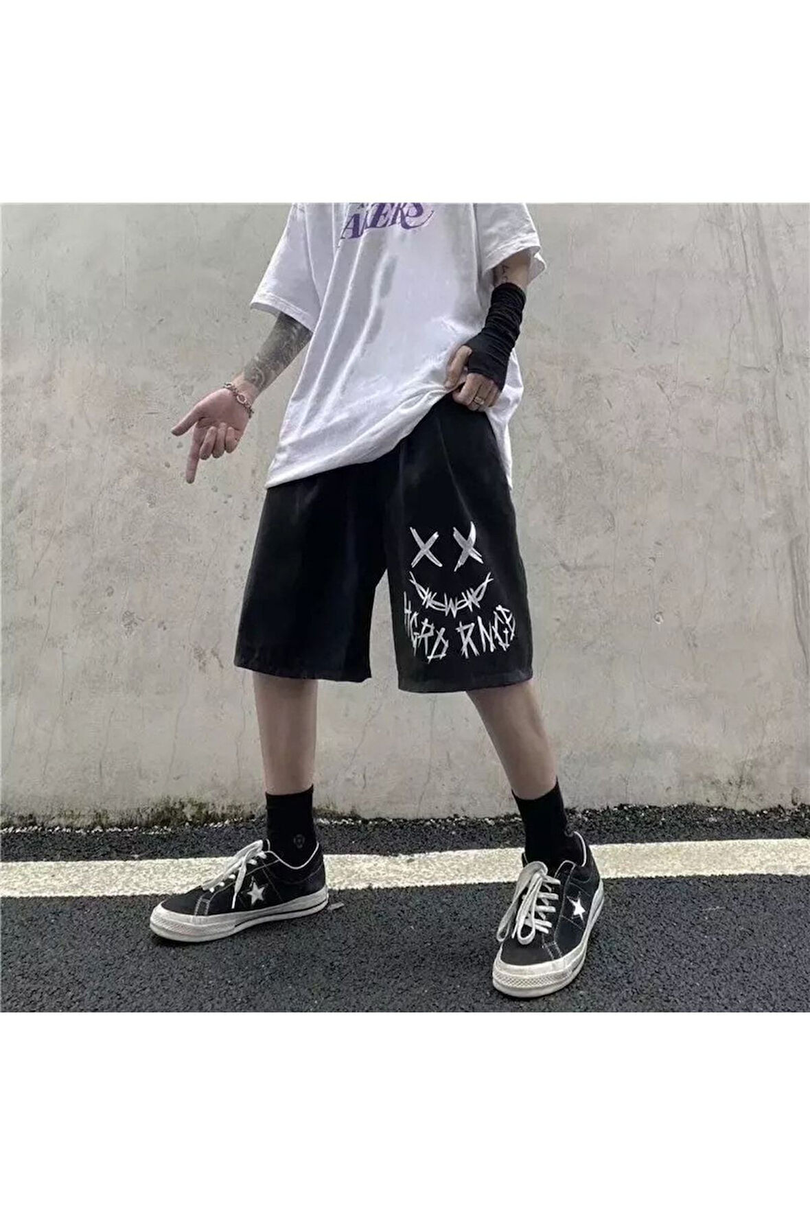 Gothic Harajuku Xx Smile Unisex Şort