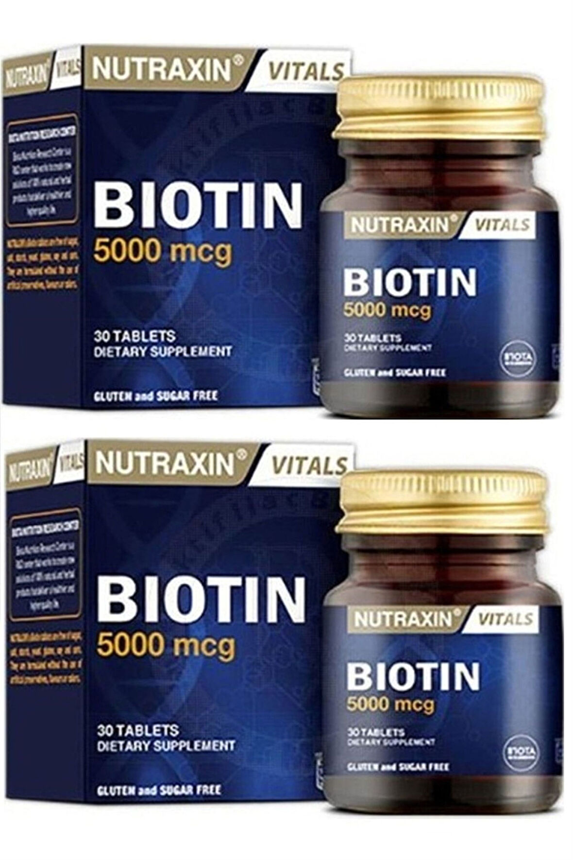 Nutraxin Biotin 5000 Mcg 30 Tablet 2 Adet