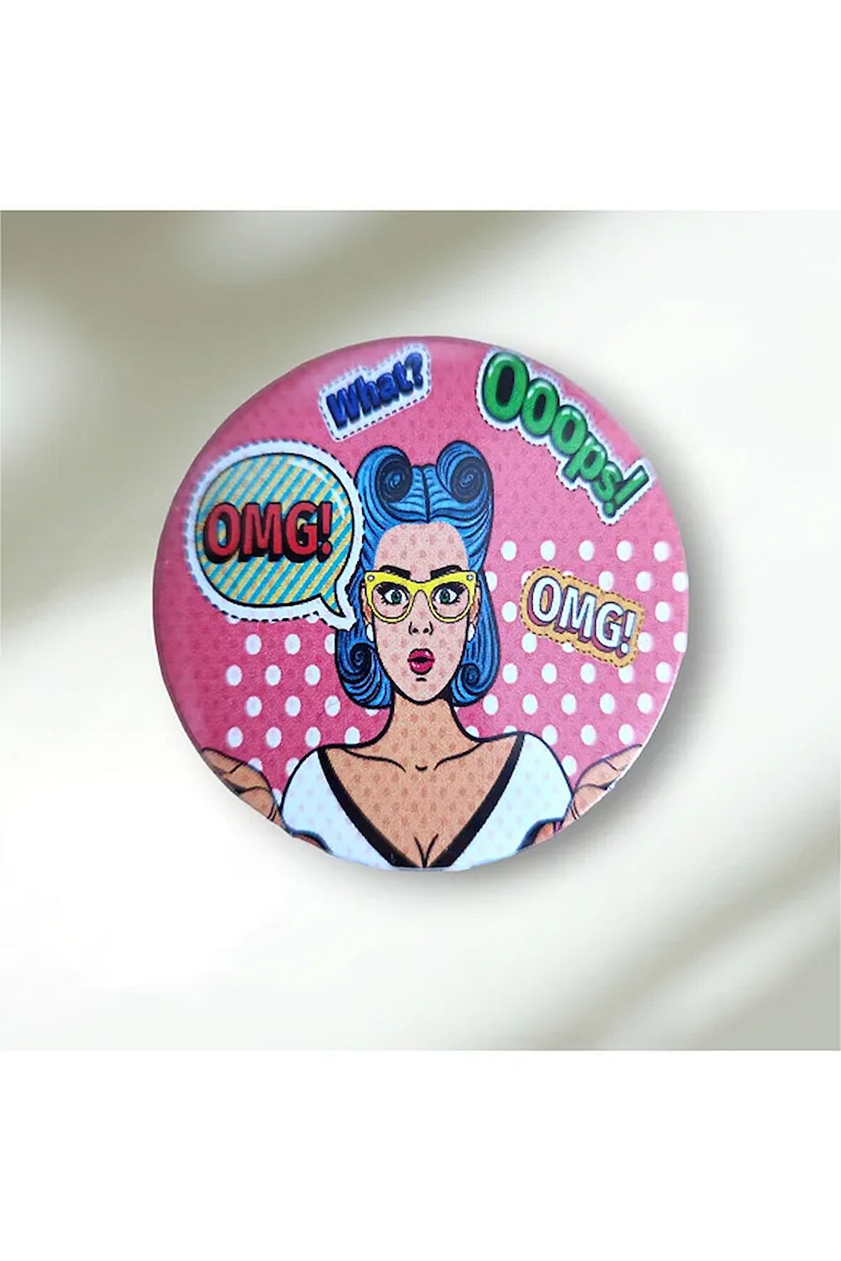 Retro Pop Art Tasarım Buton Rozet