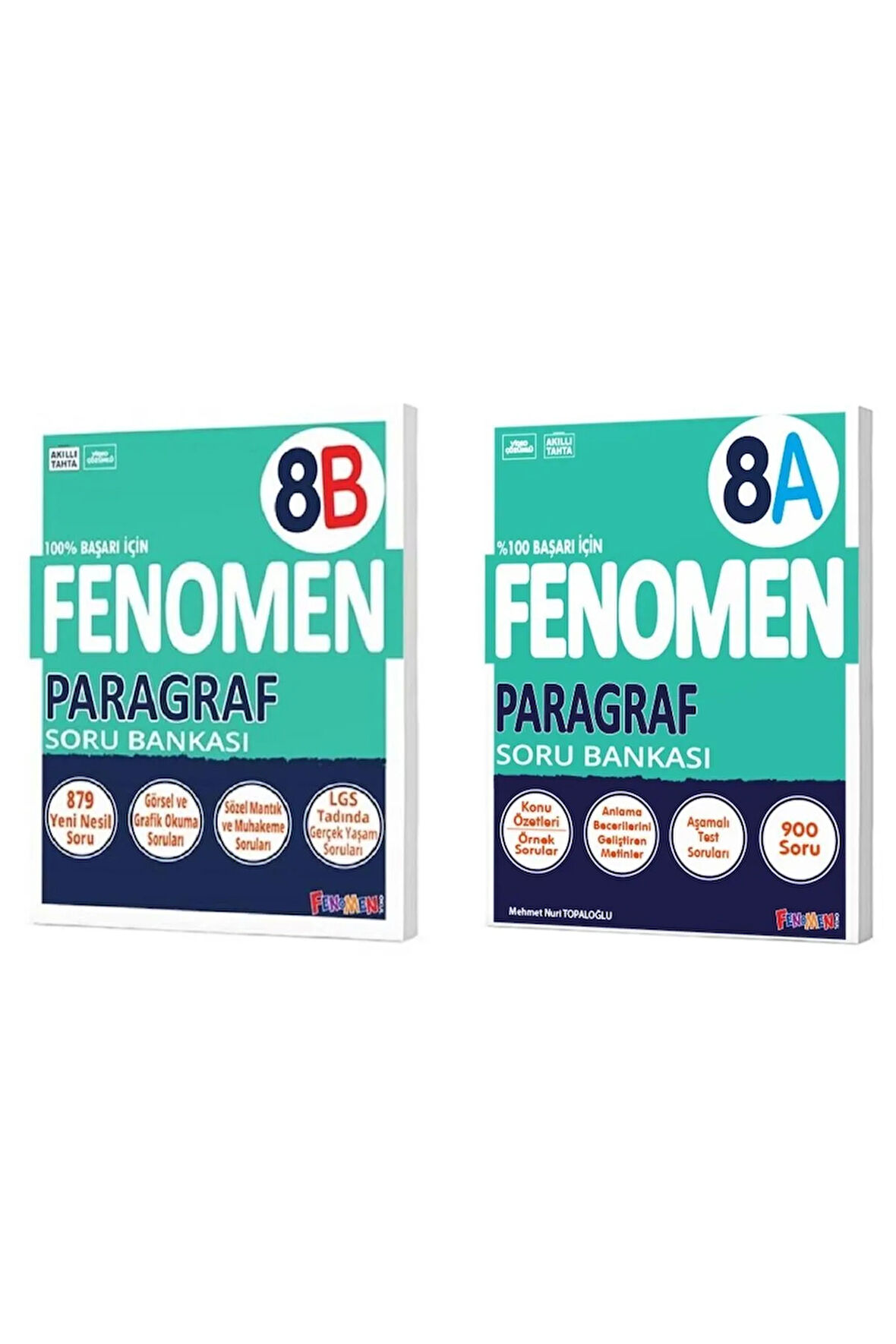 Fenomen Okul 2024 8. Sınıf Lgs Paragraf A + B Soru Bankası Seti 2 Kitap