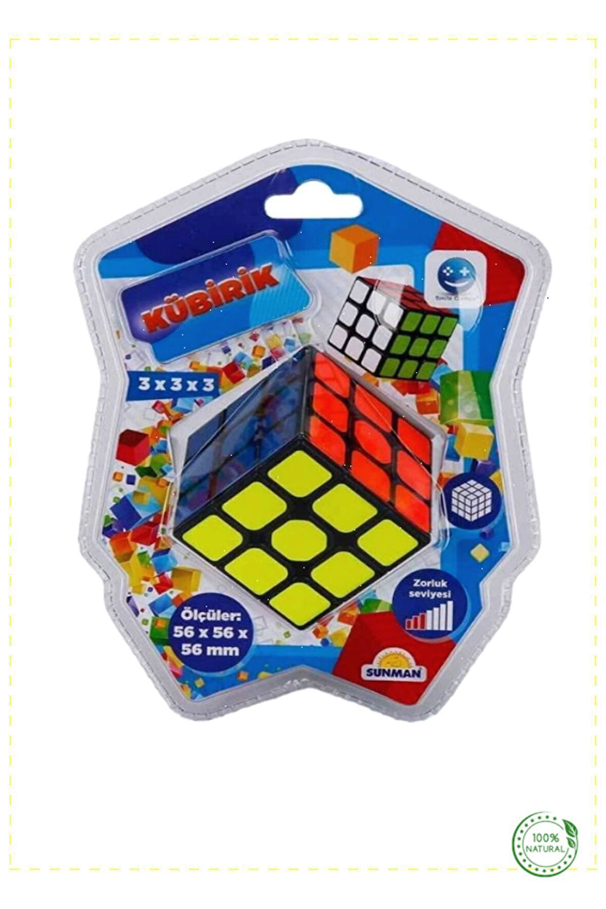 Smile Games Kübirik 3x3x3 Zeka Küpü Kız Erkek Cocuk Egitici Montessori Oyuncaklar