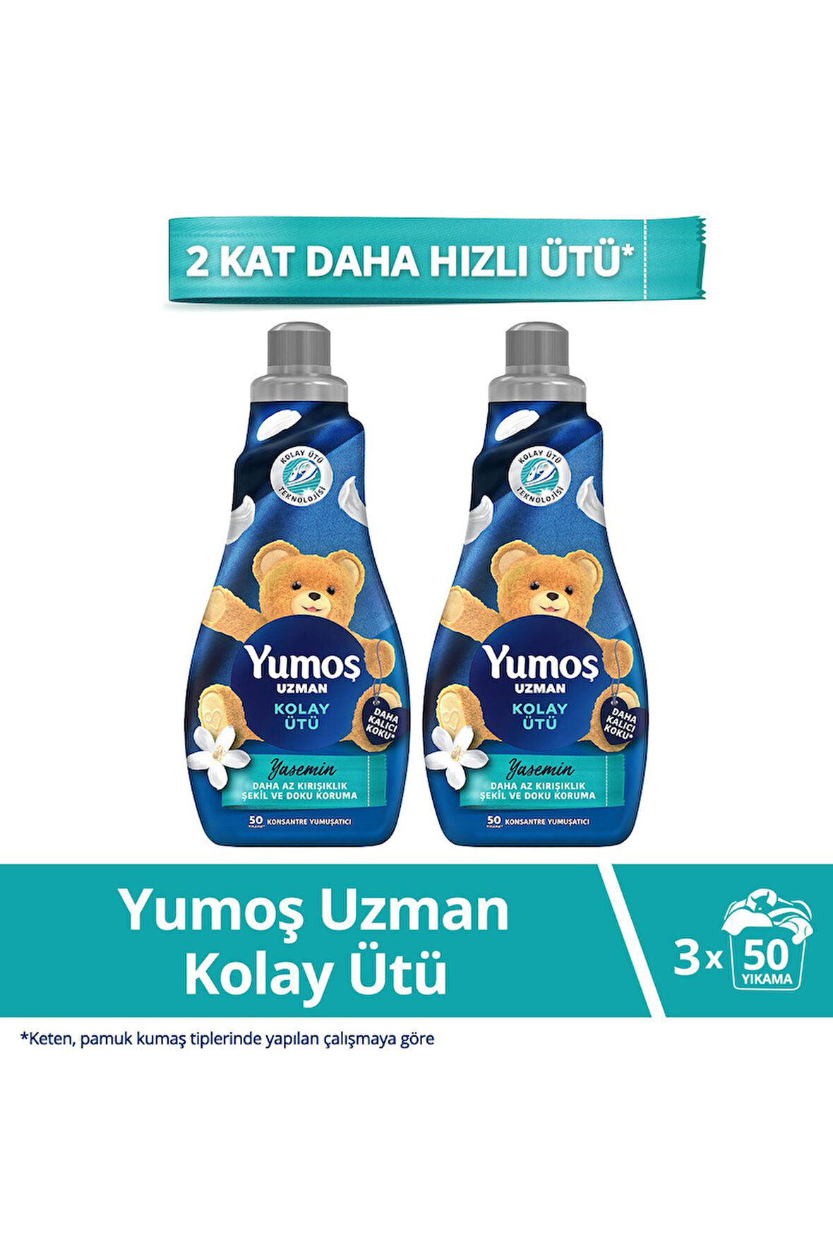 Yumoş Uzman Kolay Ütü Deterjan Yasemin 2x1200ml