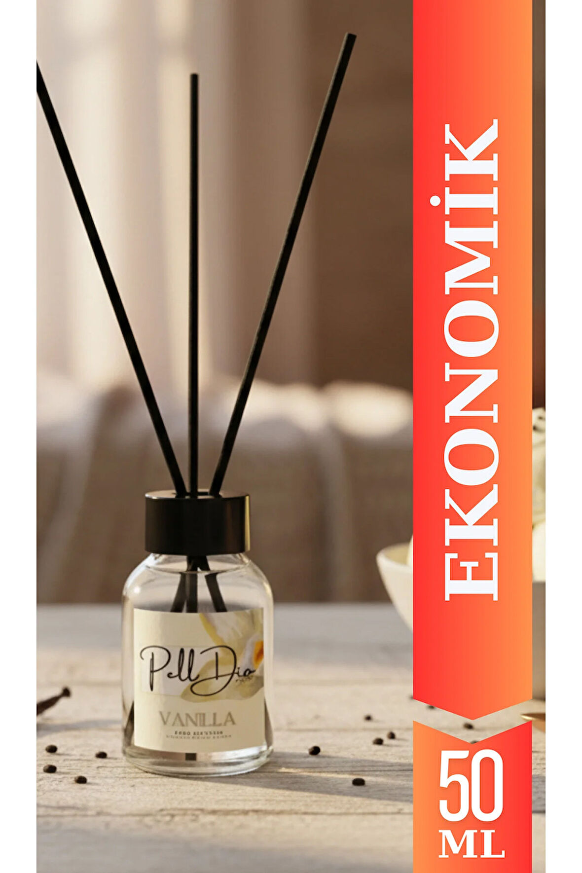 Vanilya Eko Çubuklu Oda Kokusu - Kokulu Çubuk 50ml