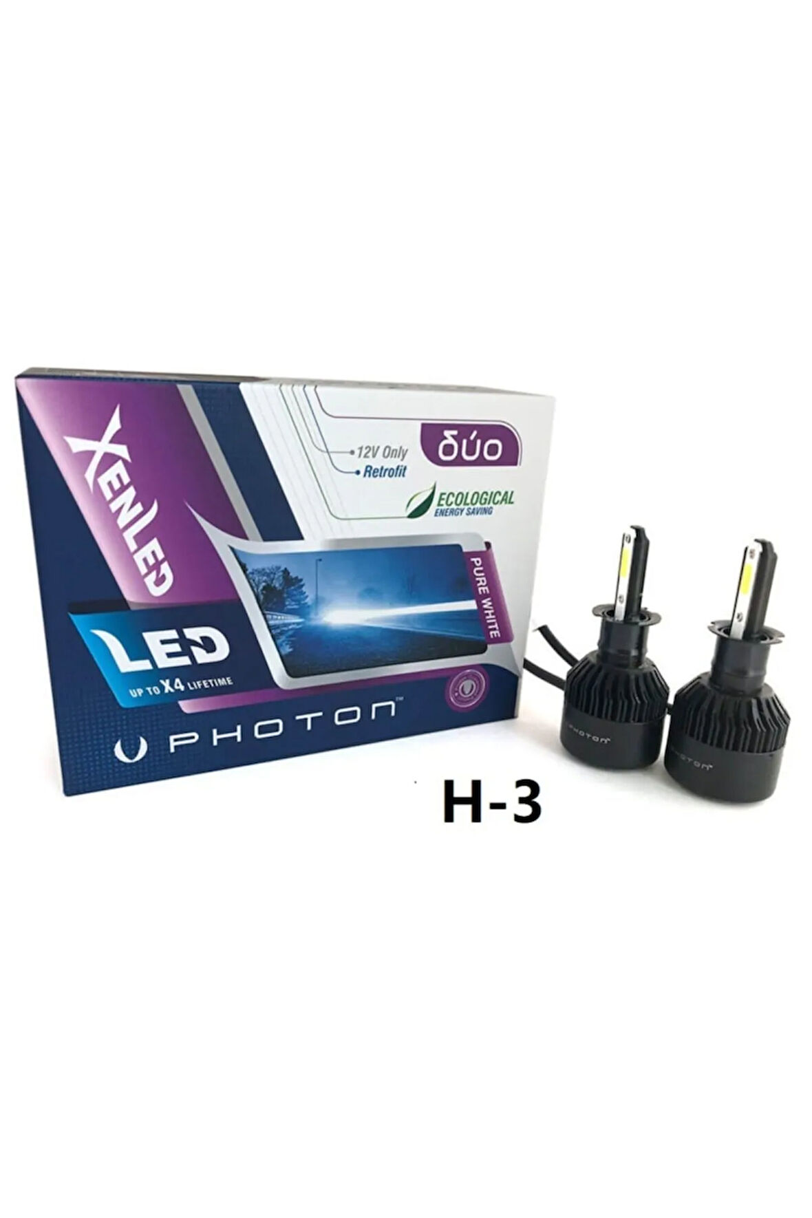 H3 Duo Led Xenon Şimşek Etkili Beyaz Zenon H3