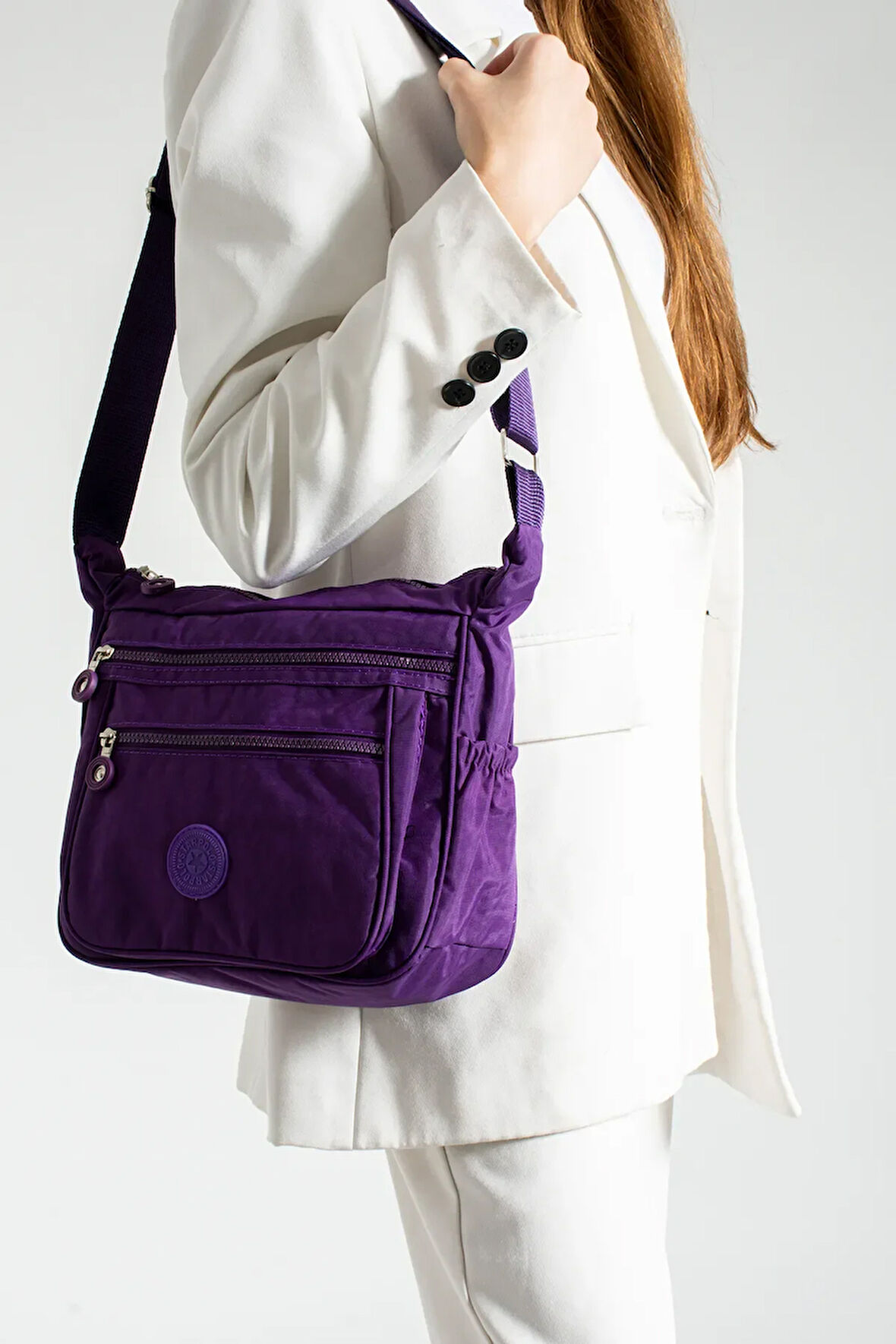 Çok Gözlü Su Geçirmez Kumaş Omuz Çantası