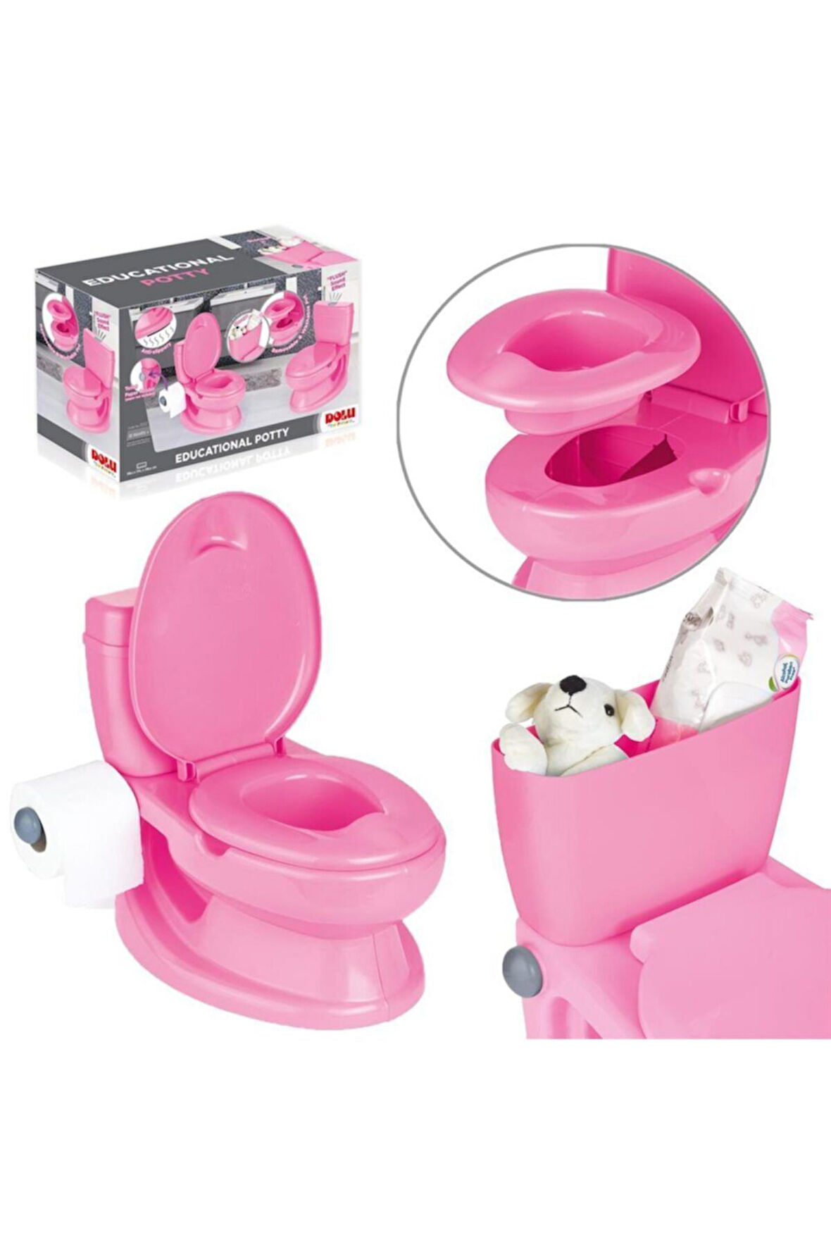 Dolu Eğitici Lazımlık Tuvaletim Pembe
