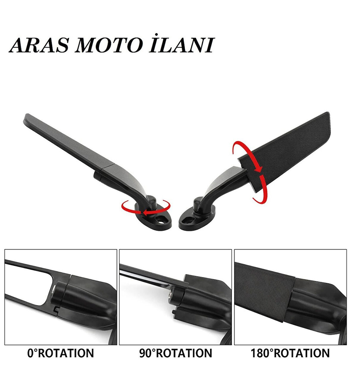 Motosiklet Kanat Dikiz Ayna Cf Moto Sr 250 Pulsar Rs 200 Uyumlu _Supermoto