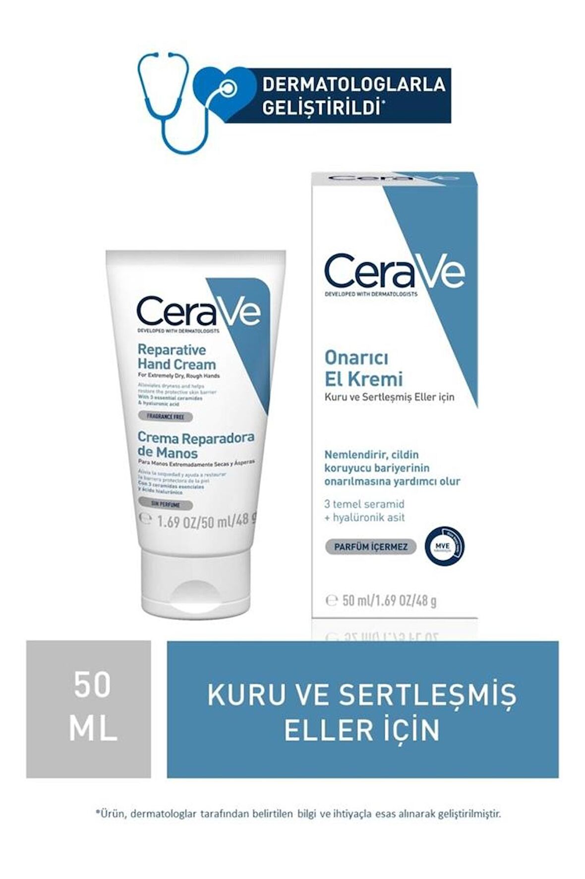 CeraVe Onarıcı El Kremi 50 Ml-SKT:12M