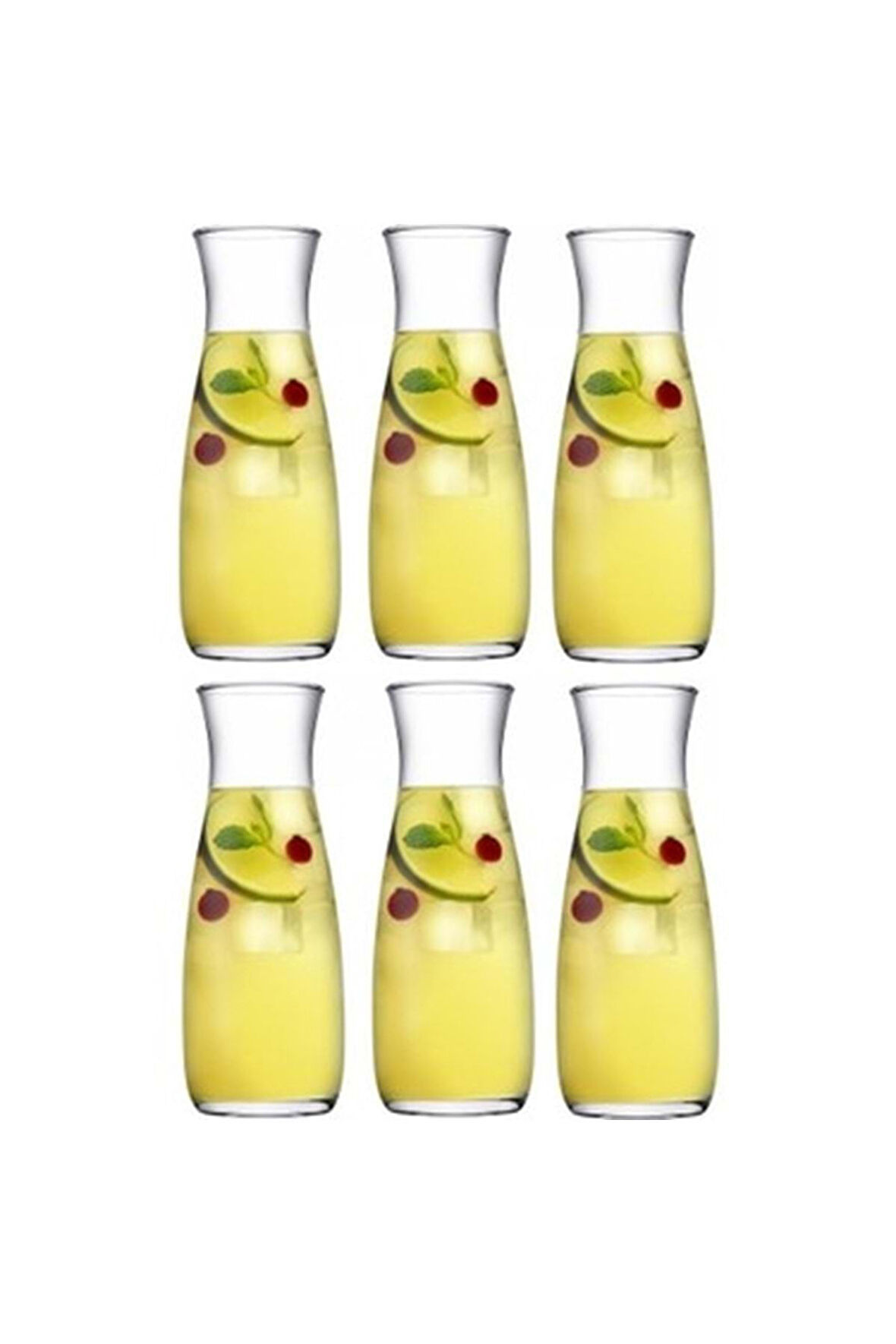43853 amphora karaf, sürahi 350 cc 6'lı; Hacim: 350 cc; Yükseklik: 172 mm; Ağız çapı: 51 mm.