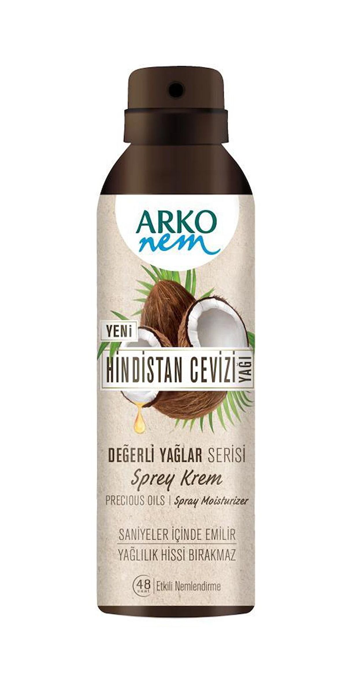 Arko Nem Değerli Yağlar Hindistan Cevizi Yağı Sprey Krem 150 ml