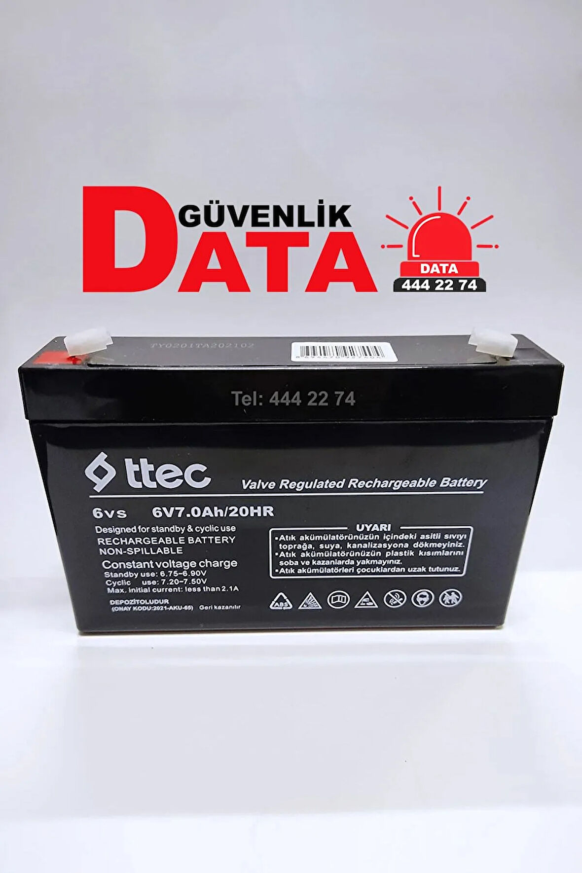 6v 7ah 20hr Bakımsız Kuru Akü 6 Volt 7 Amper (2022 Üretim)