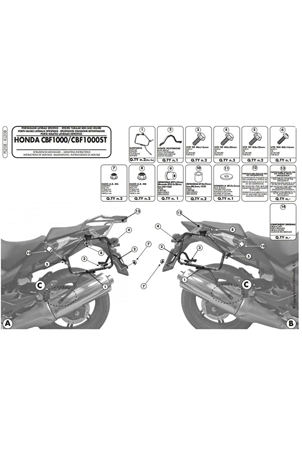 Pl208hondacbf1000-cbf1000st(10-14)yançantataşıyıcı