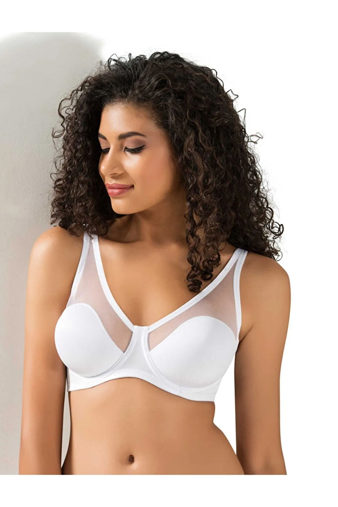 Kadın Siyah Toparlayıcı Tüllü ince Soft Sütyen 9200
