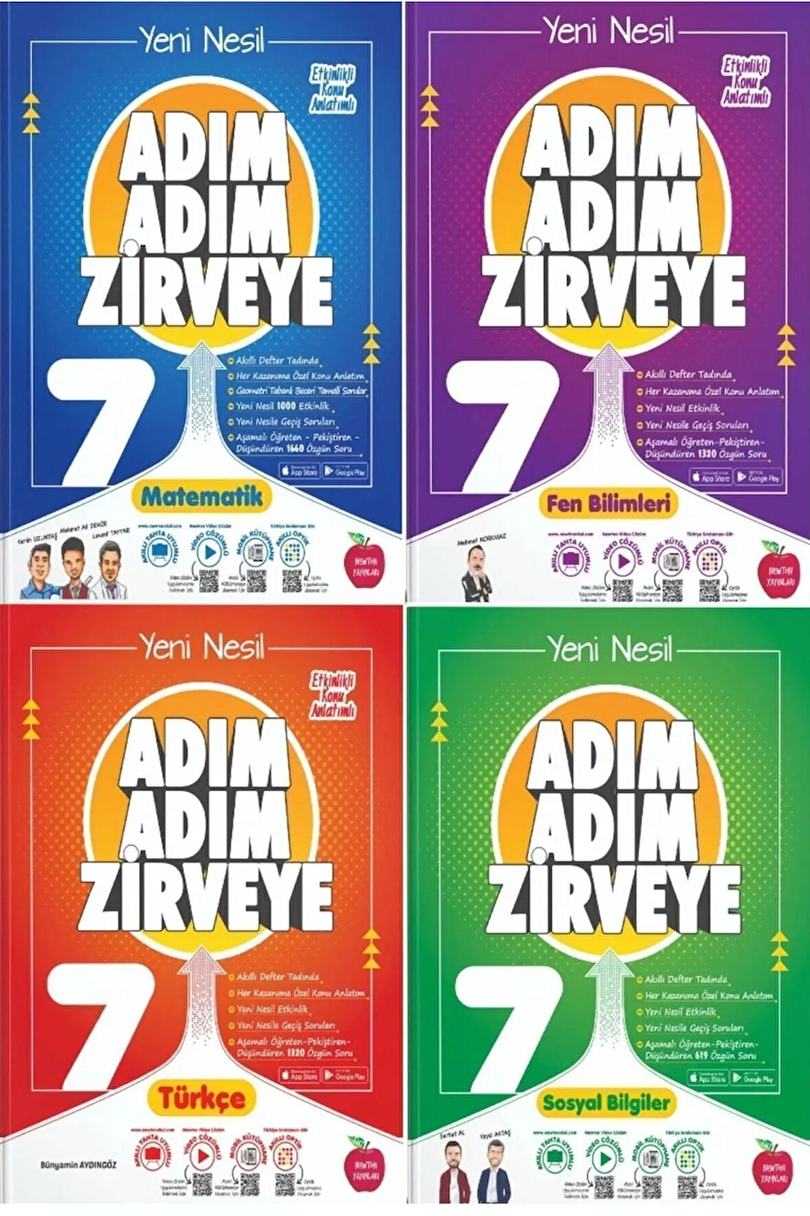 7.sınıf Adım Adım Zirveye 4'lü Soru Bankası Seti