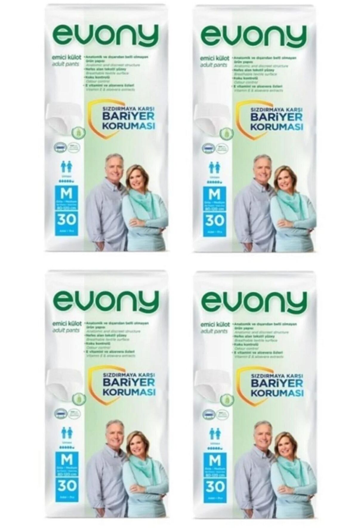 Emici Külot 30'lu 120 Adet Medium Unisex (4 Paket 1koli )