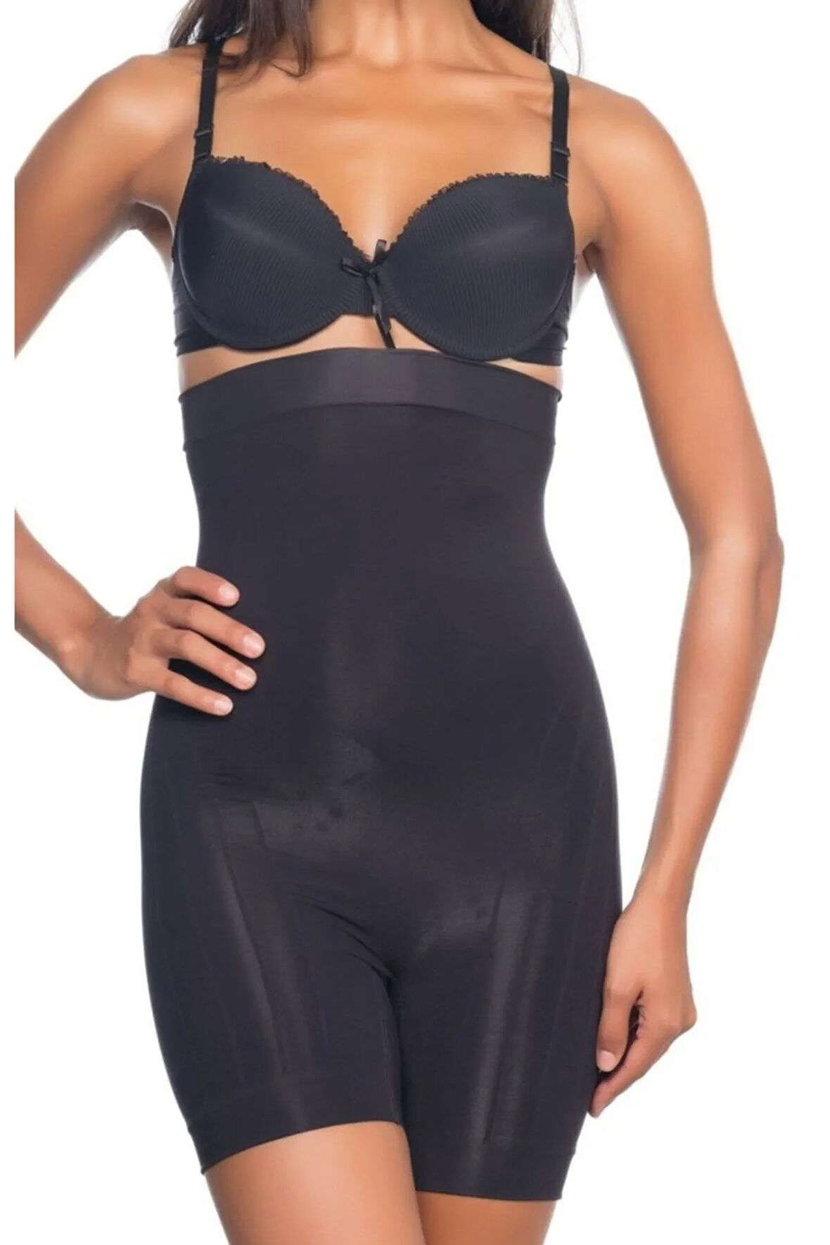 Emay Basen Açık Boxer Kadın Korse 2033 Siyah Siyah