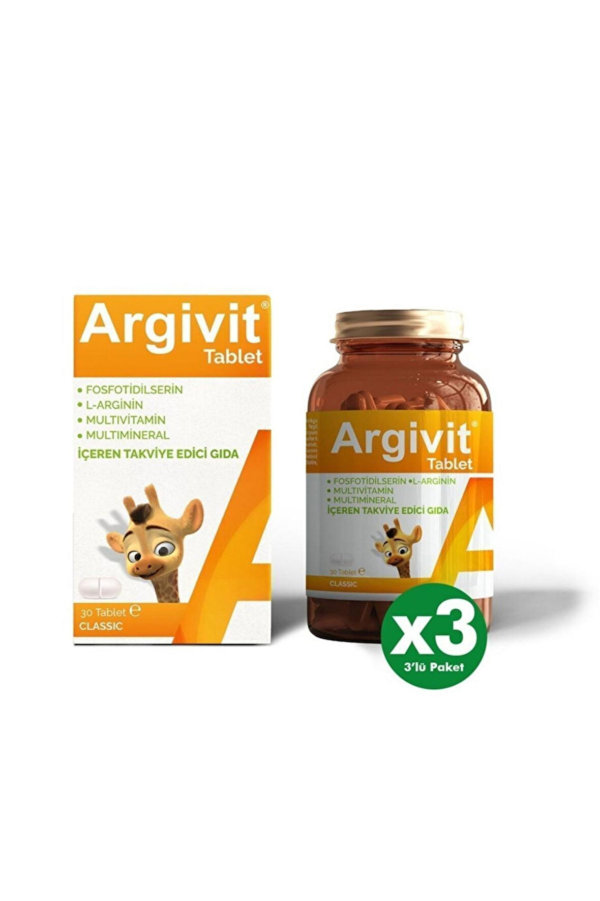 Argivit Classic 30 Tablet 3 Adet