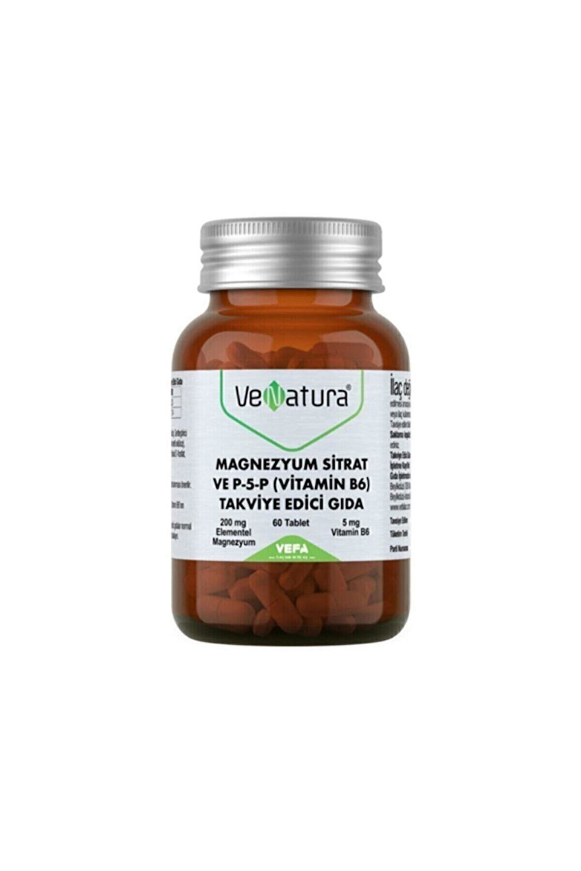 Venatura Magnezyum Sitrat Ve P-5-P (VİTAMİN B6) 60 Tablet
