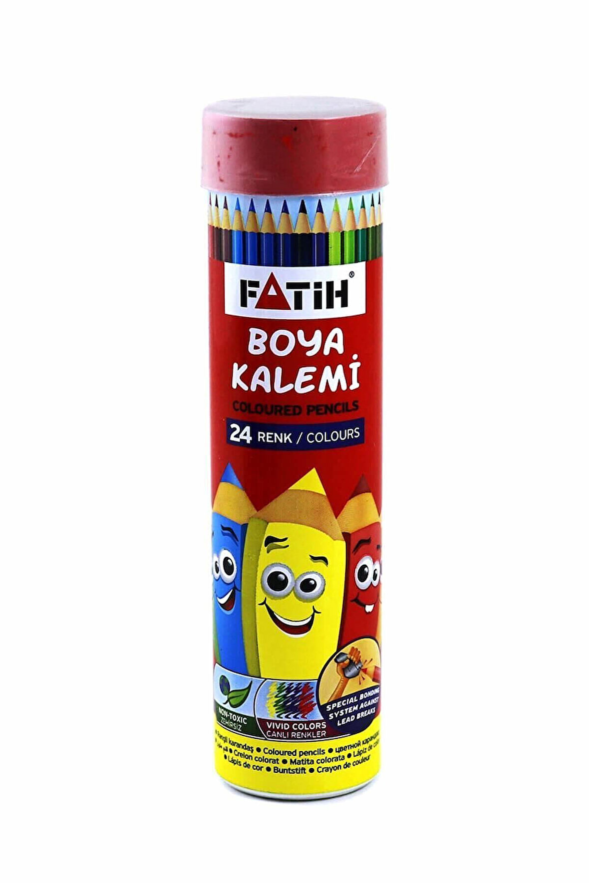 Metal Kutu 24 Renk Tam Boy Kuru Boya